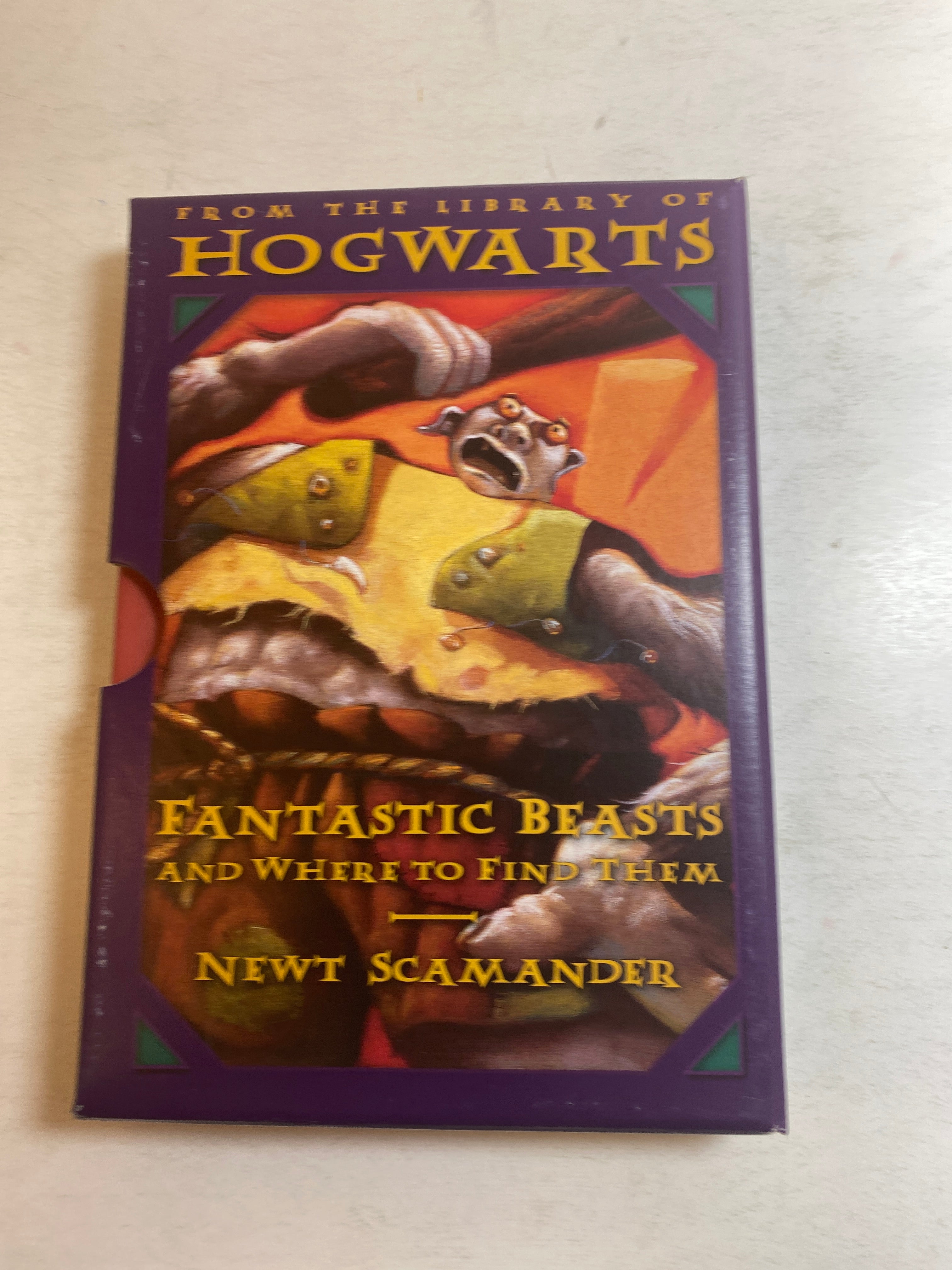 Lot of 2 Hogwarts Harry Potter Books Fantastic Beasts, Quidditch 2001