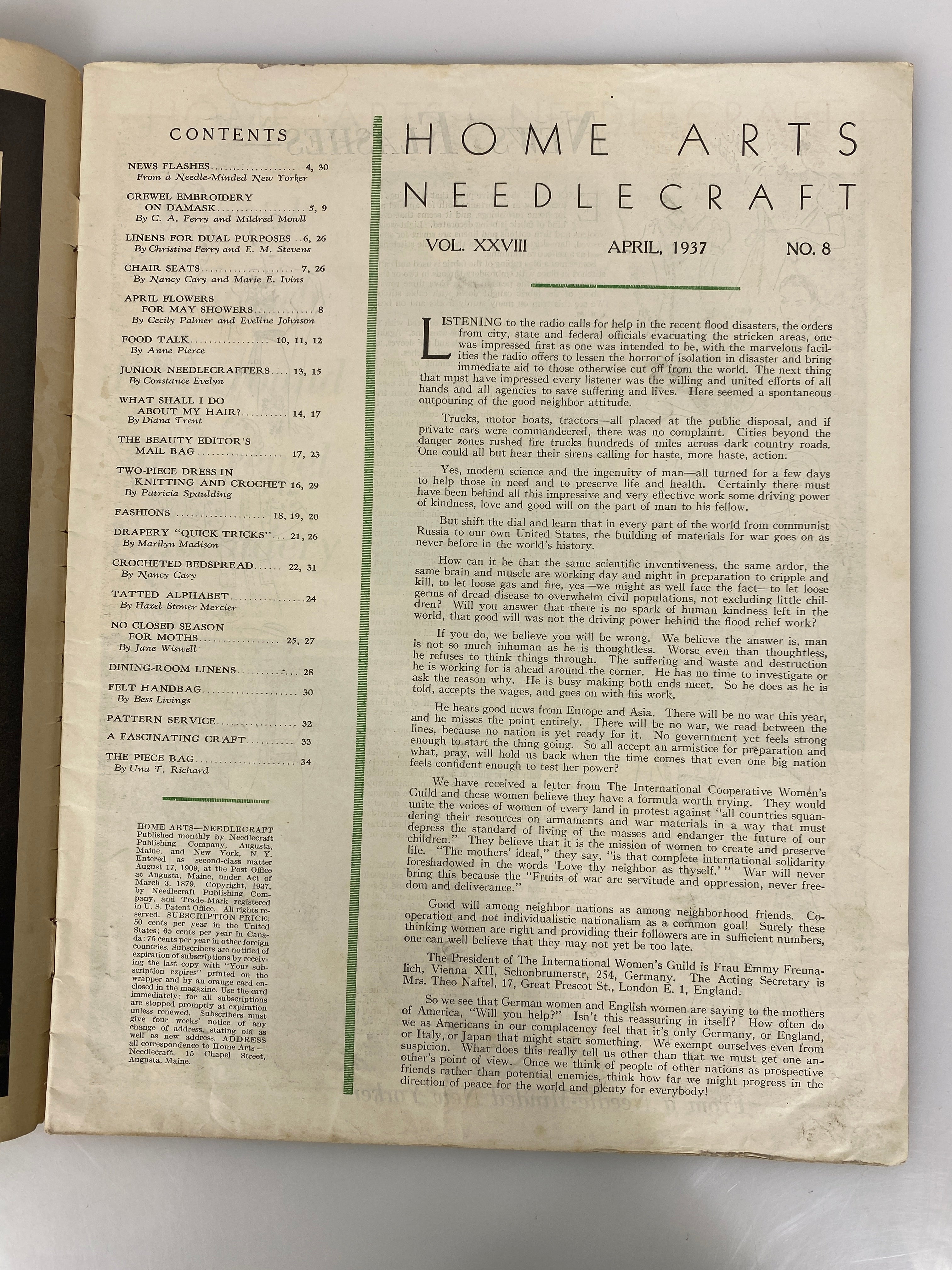 Lot of 2 Home Arts Needlecraft Periodicals 1936-1937
