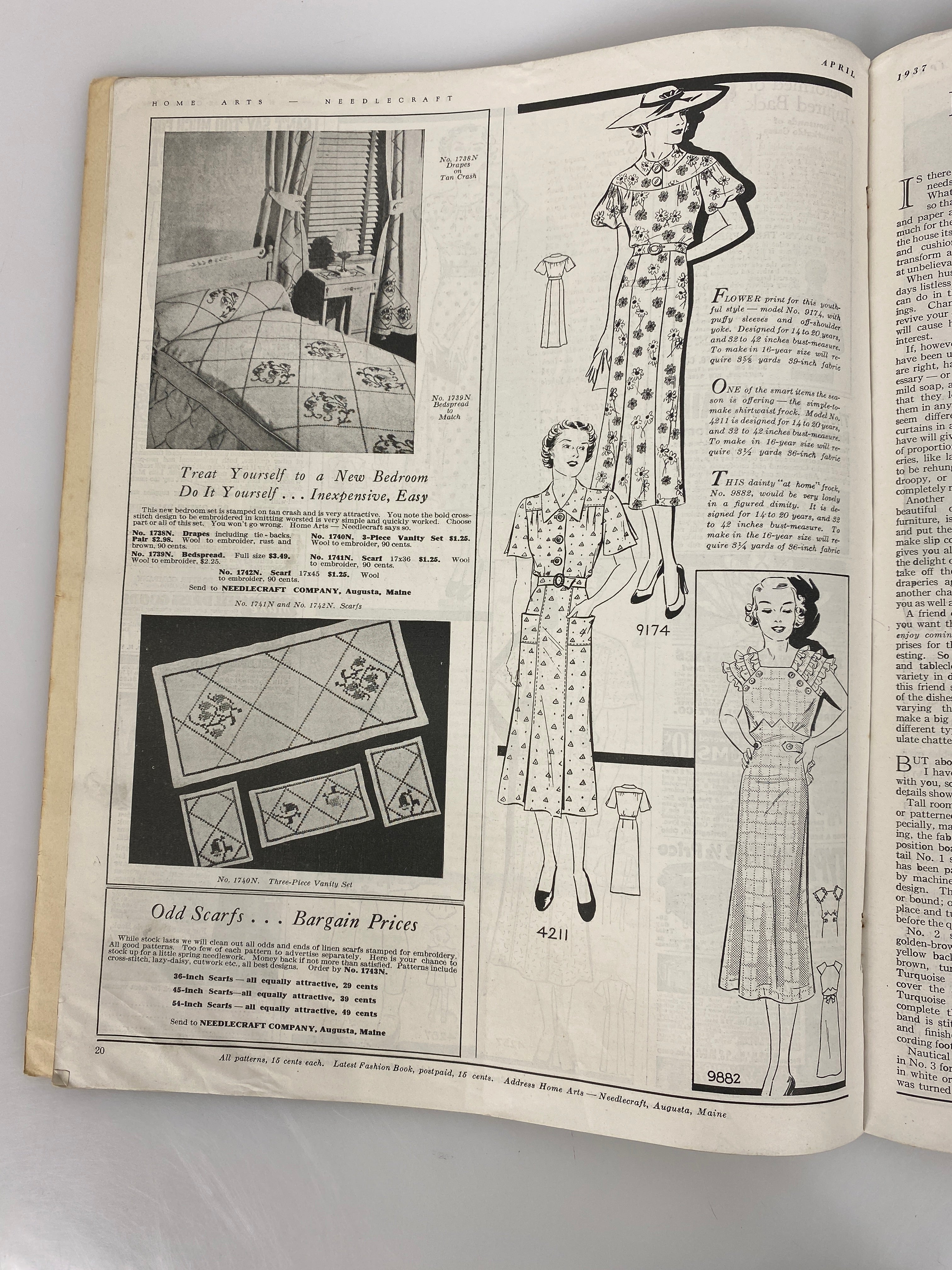 Lot of 2 Home Arts Needlecraft Periodicals 1936-1937