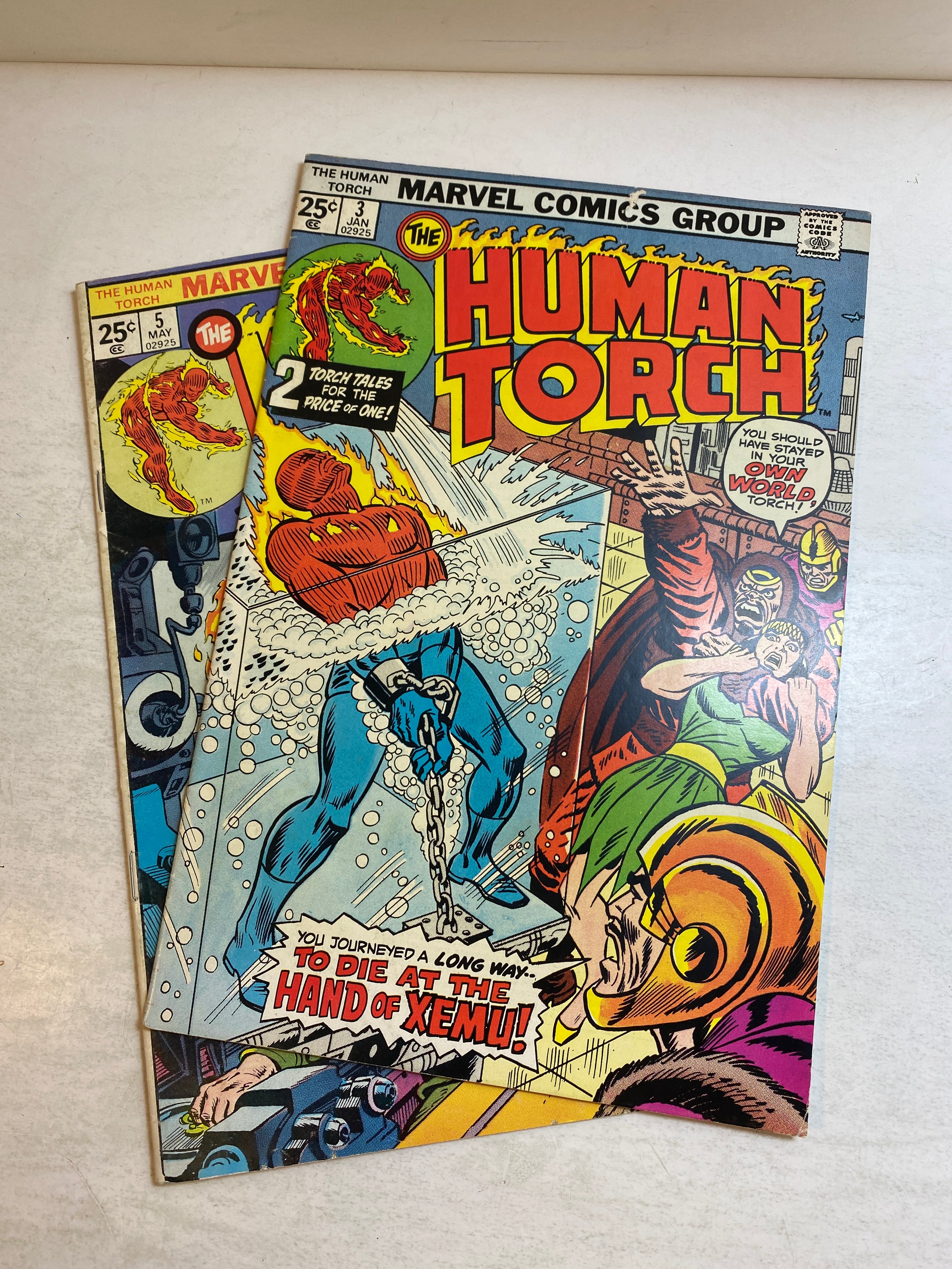 Lot of 2 Human Torch Marvel Comics 1975