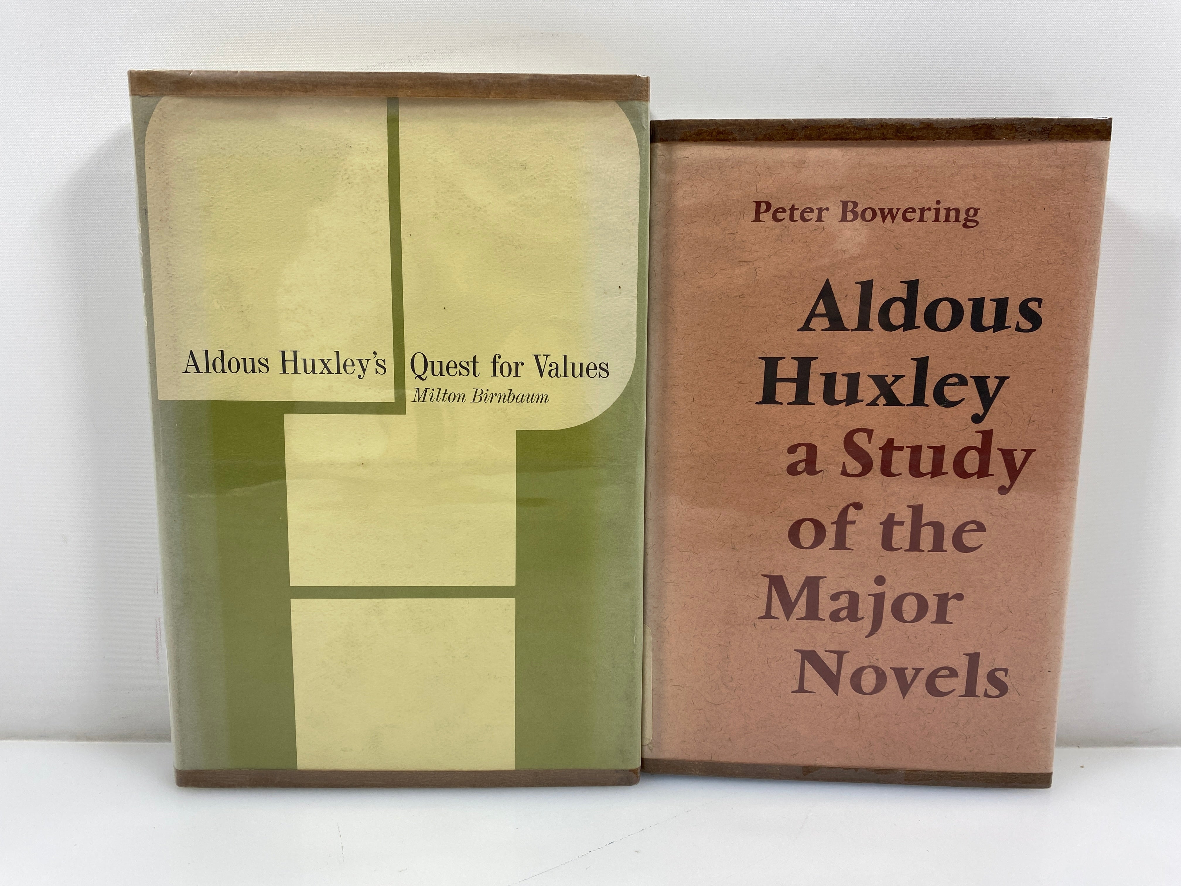 Lot of 2 Huxley Study of the Major Novels/Quest for Values 1969/71 Ex-Library HC