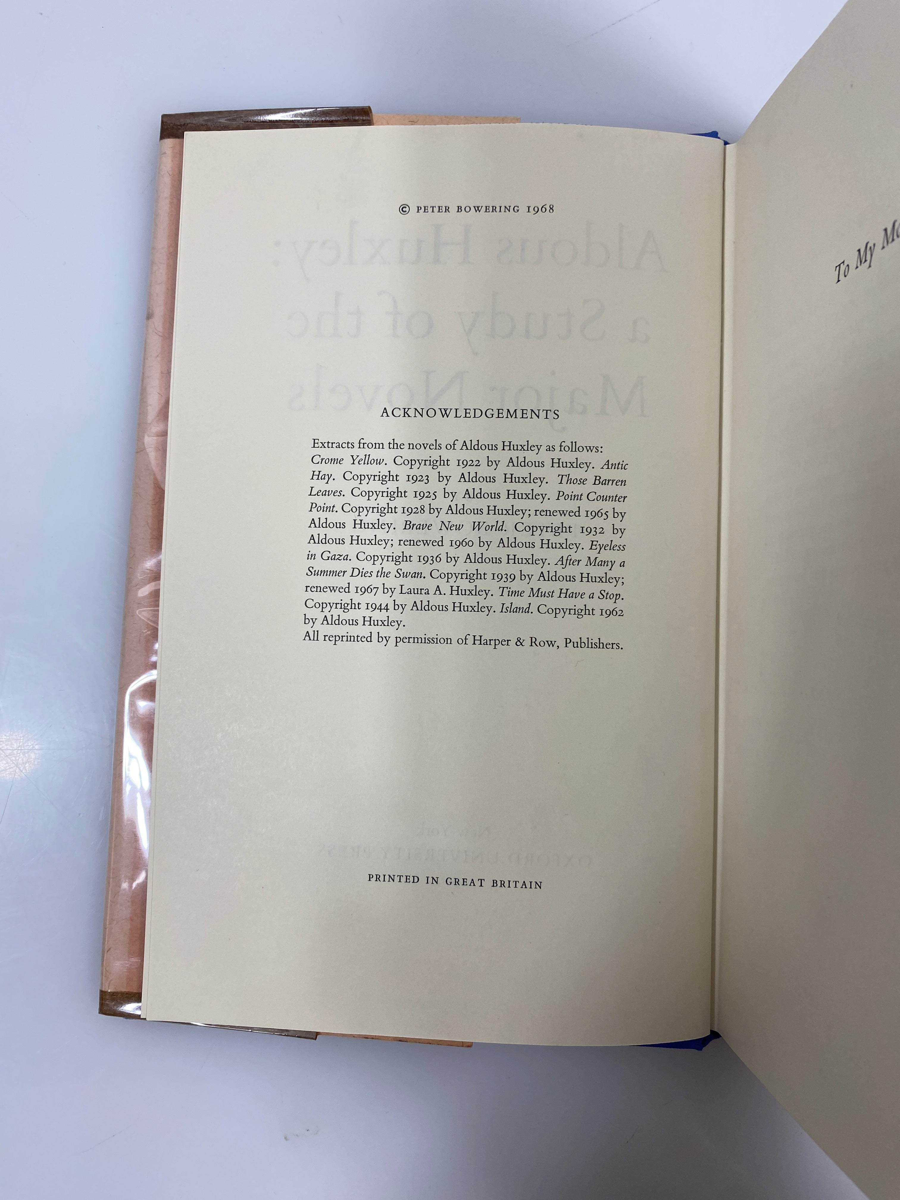 Lot of 2 Huxley Study of the Major Novels/Quest for Values 1969/71 Ex-Library HC