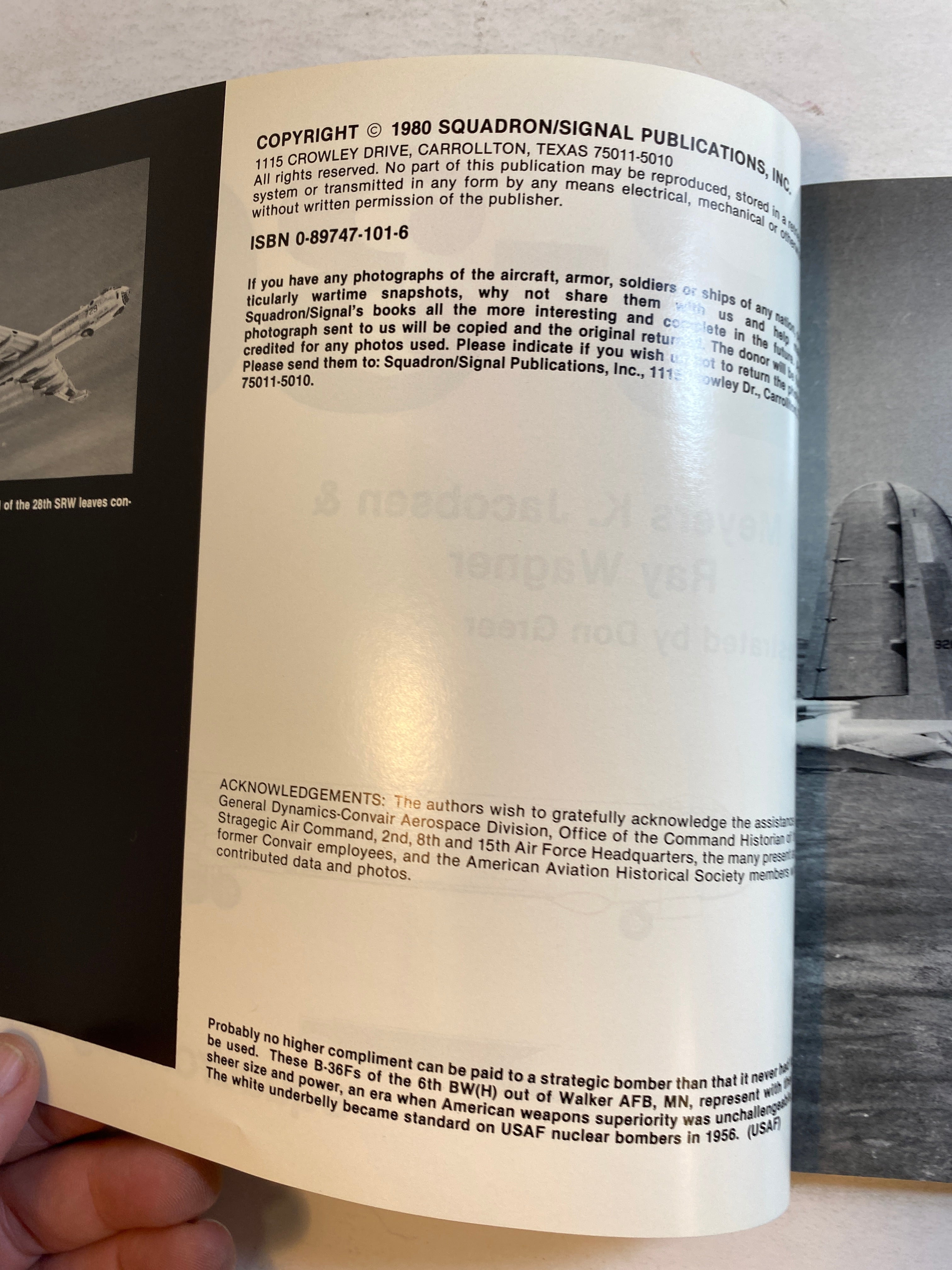 Lot of 2 In Action Booklets Spitfire and B-36 1980 Aircraft 39, 42