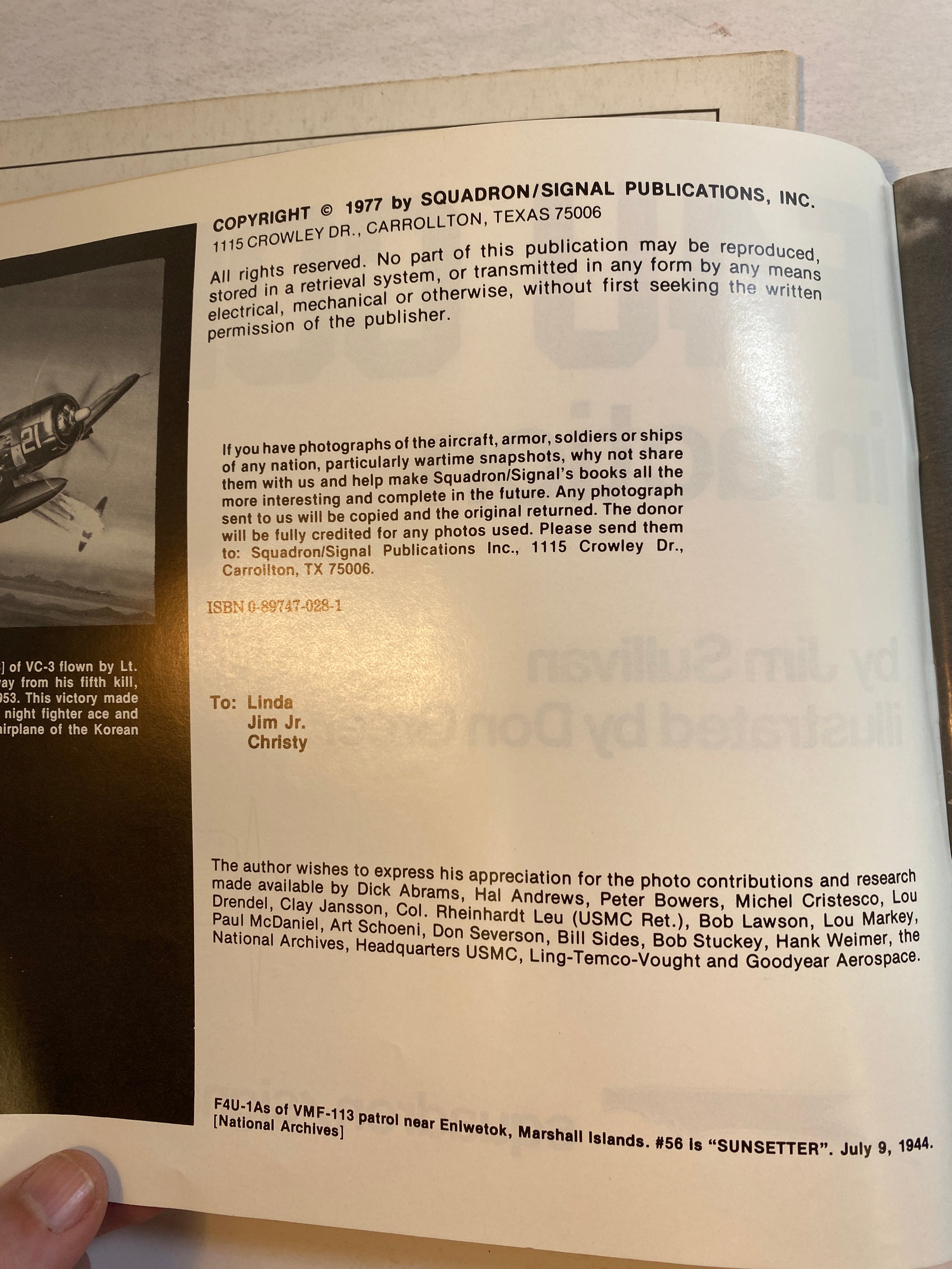 Lot of 2 In Action Booklets Thunderbolt F4U Corsair 1975-1977 Aircraft 18, 29