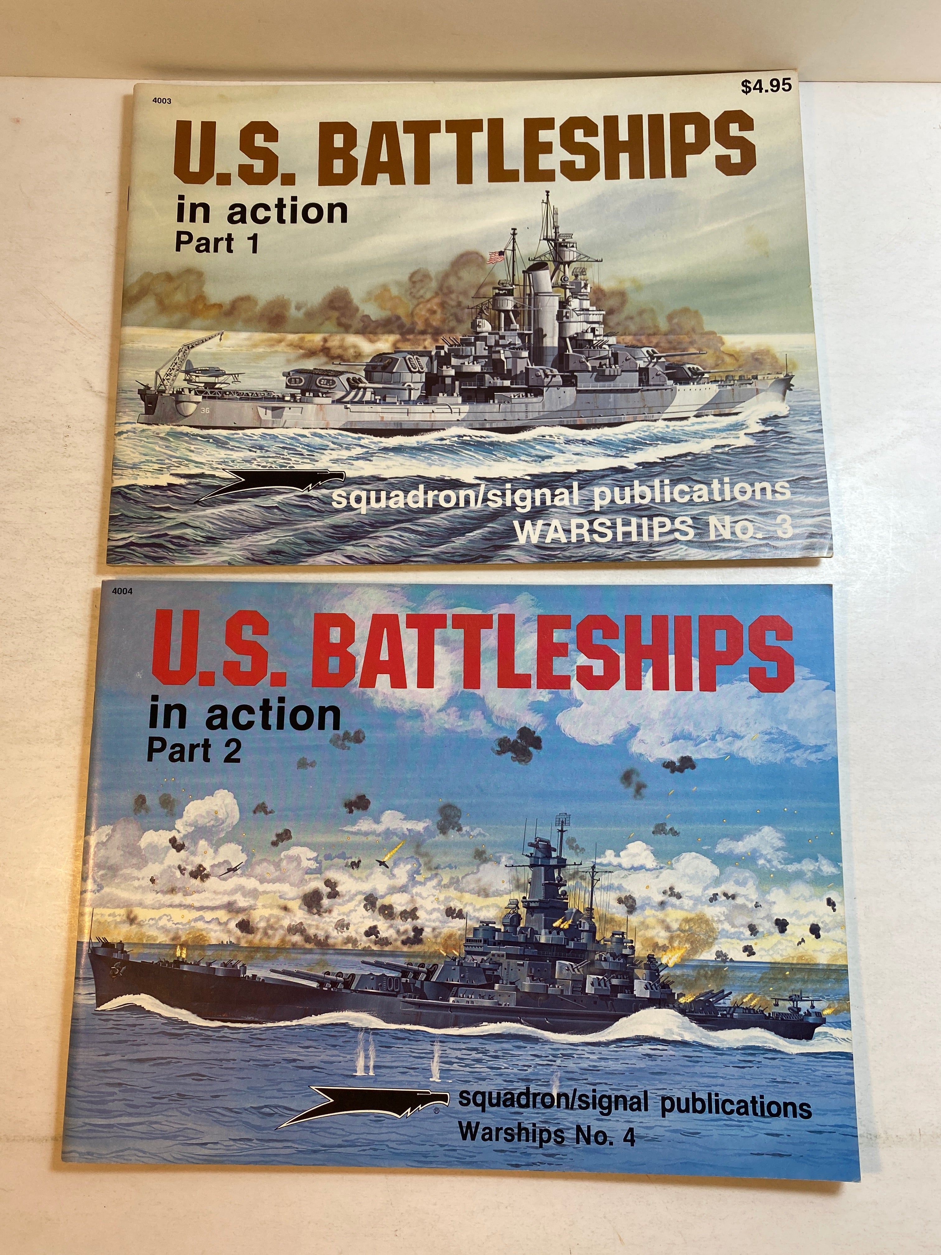 Lot of 2 In Action Booklets US Battleships  parts 1-2 1980-1984