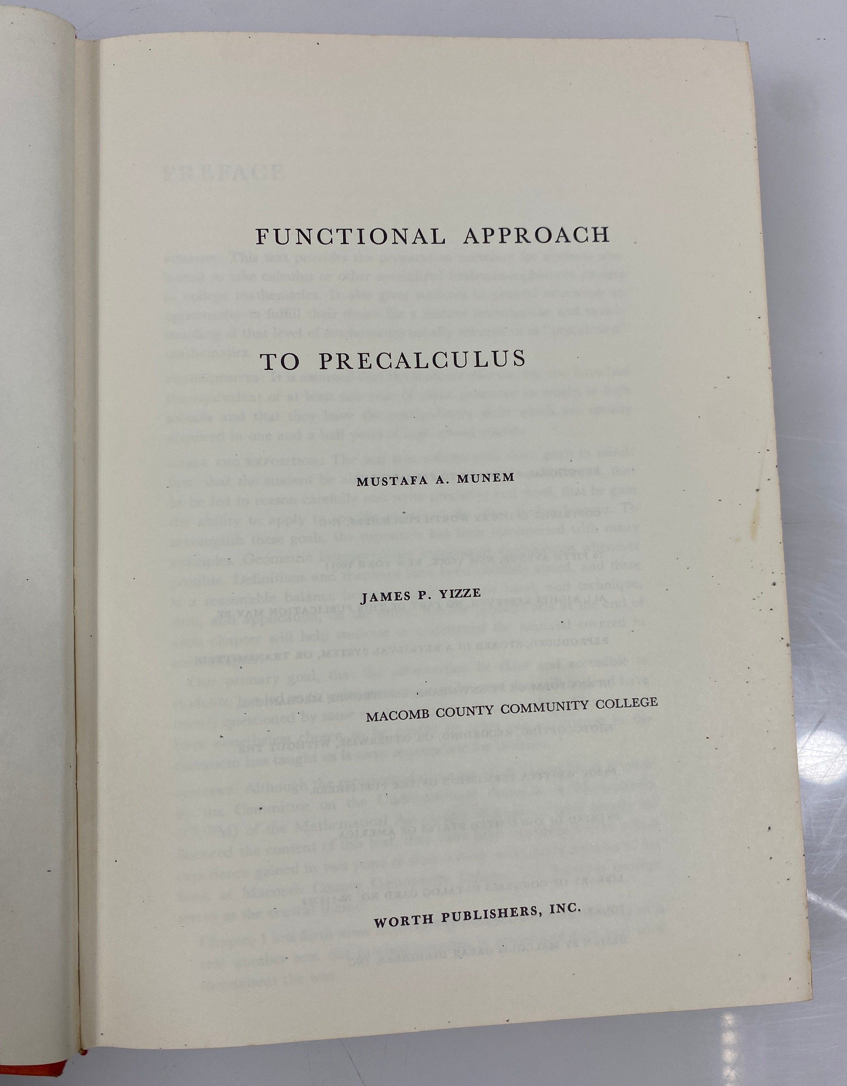 Lot of 2: Intermediate Algebra/Functional Approach to Precalculus by Munem HC