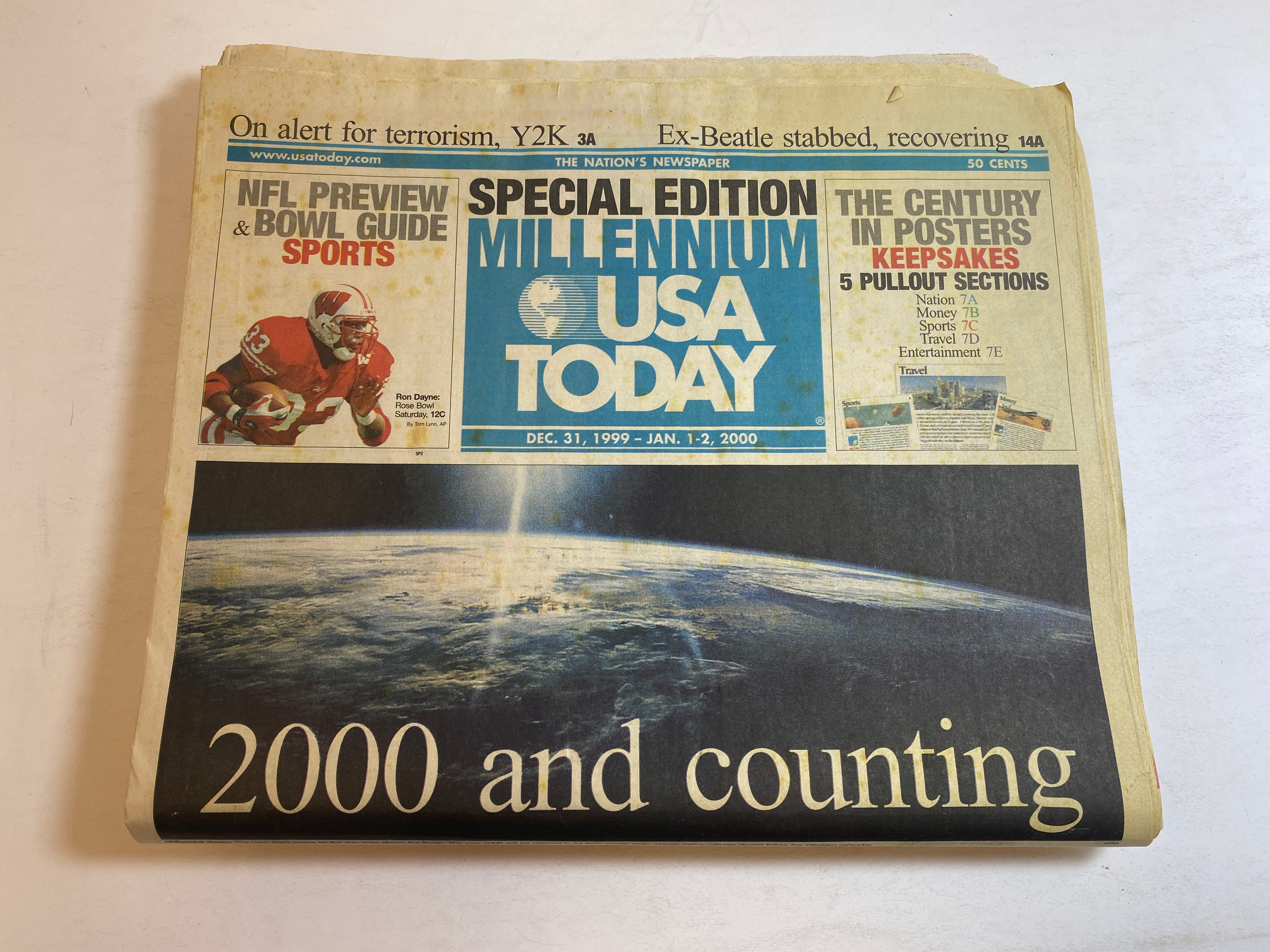 Lot of 2 January 1, 2000 Newspapers