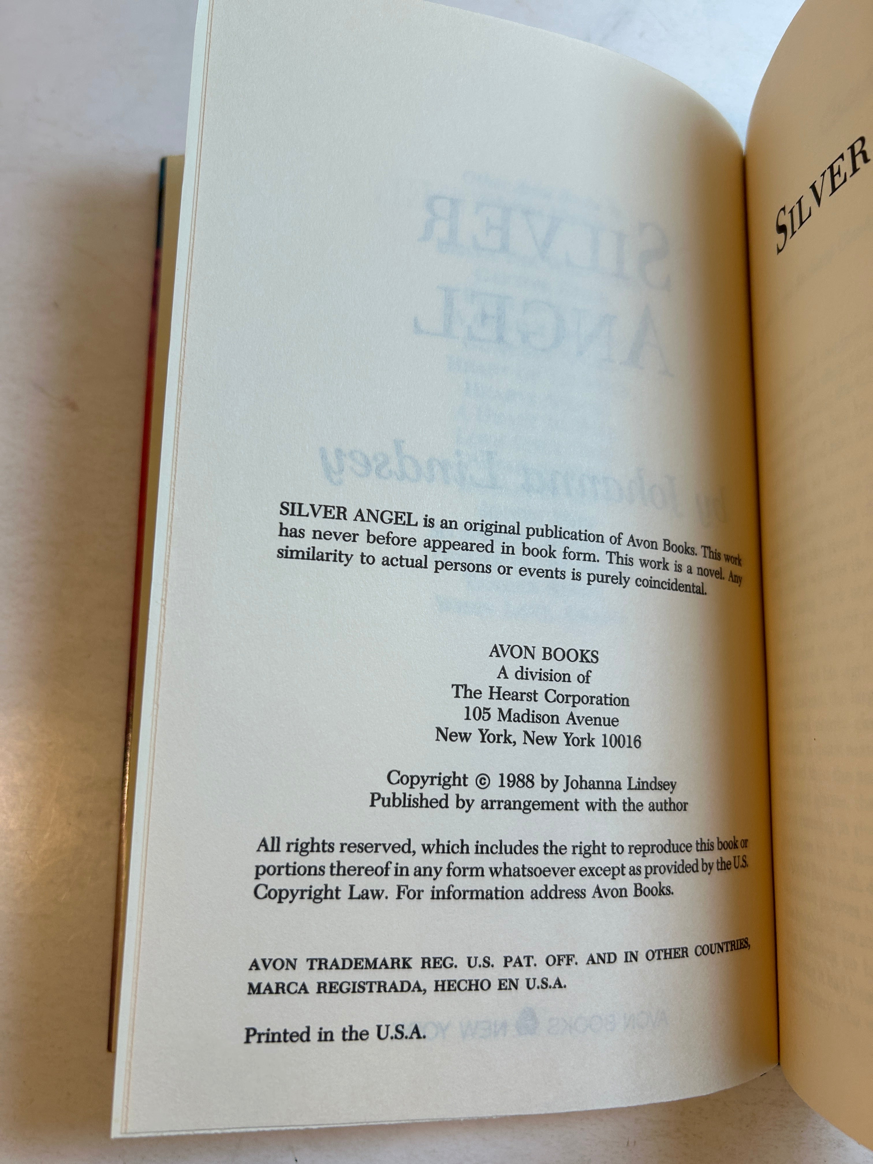 Lot of 2 Johannah Lindsay Vintage Avon Romance 1988-90 HCDJ BCE