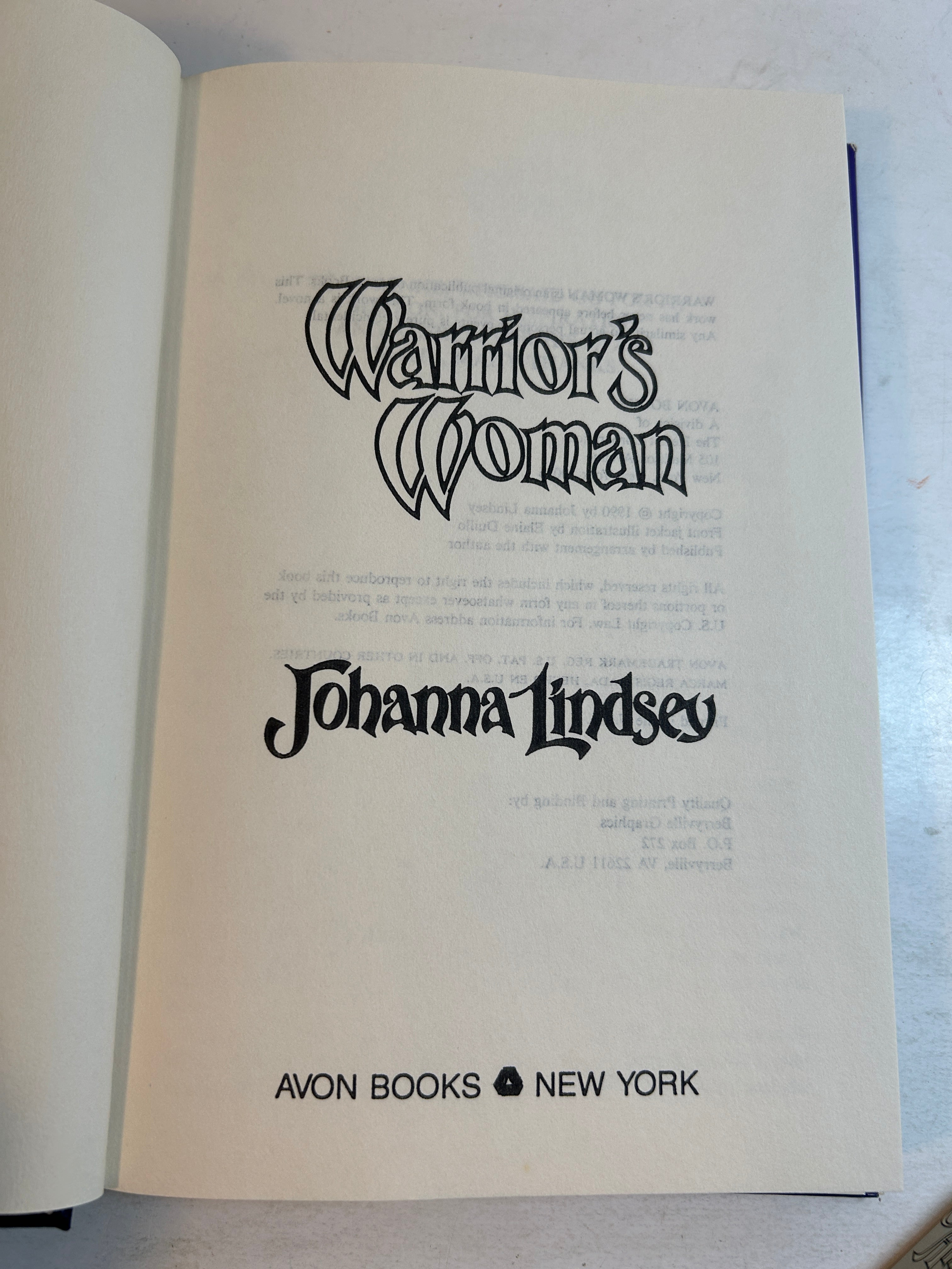Lot of 2 Johannah Lindsay Vintage Avon Romance 1988-90 HCDJ BCE