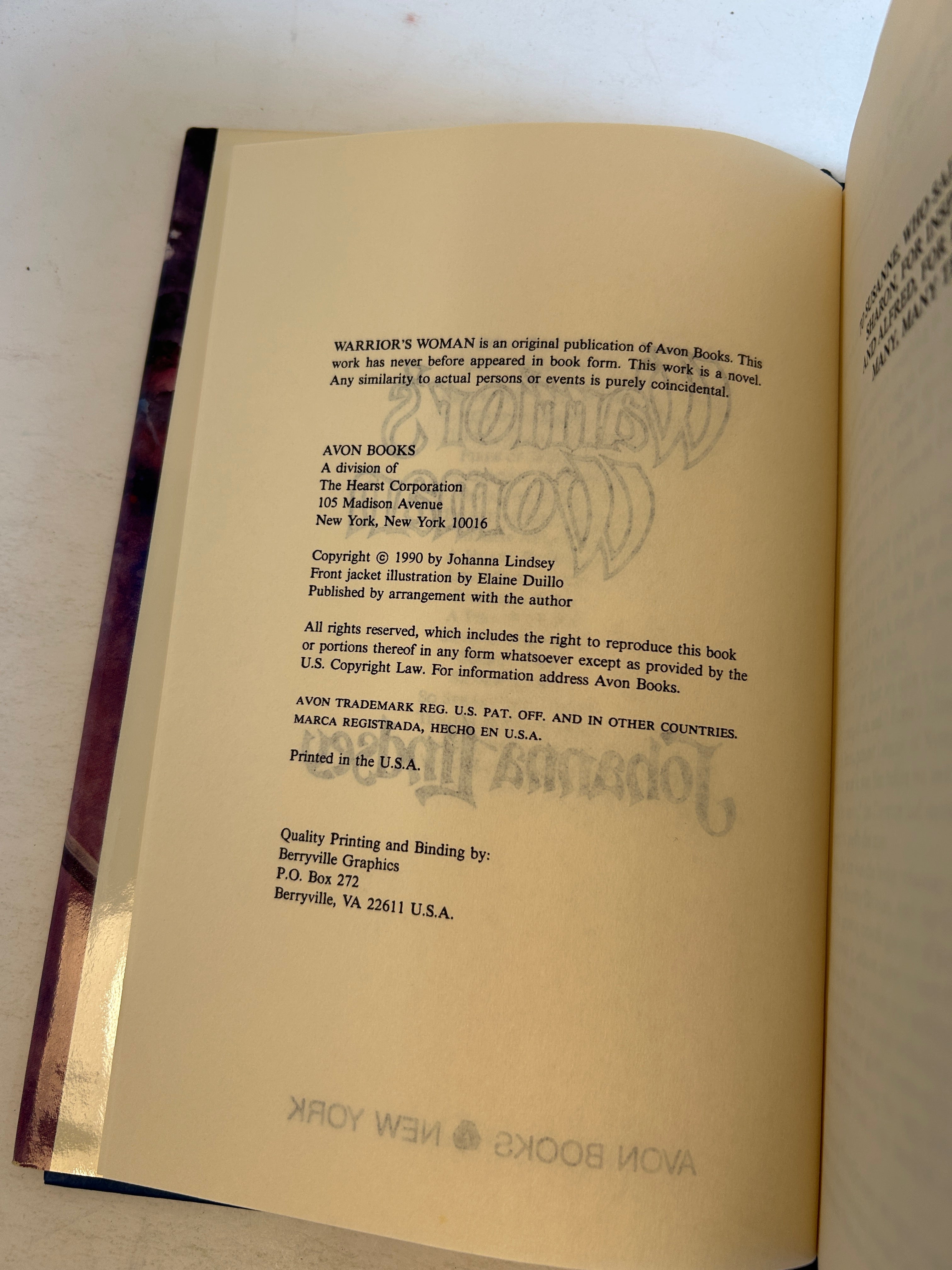 Lot of 2 Johannah Lindsay Vintage Avon Romance 1988-90 HCDJ BCE