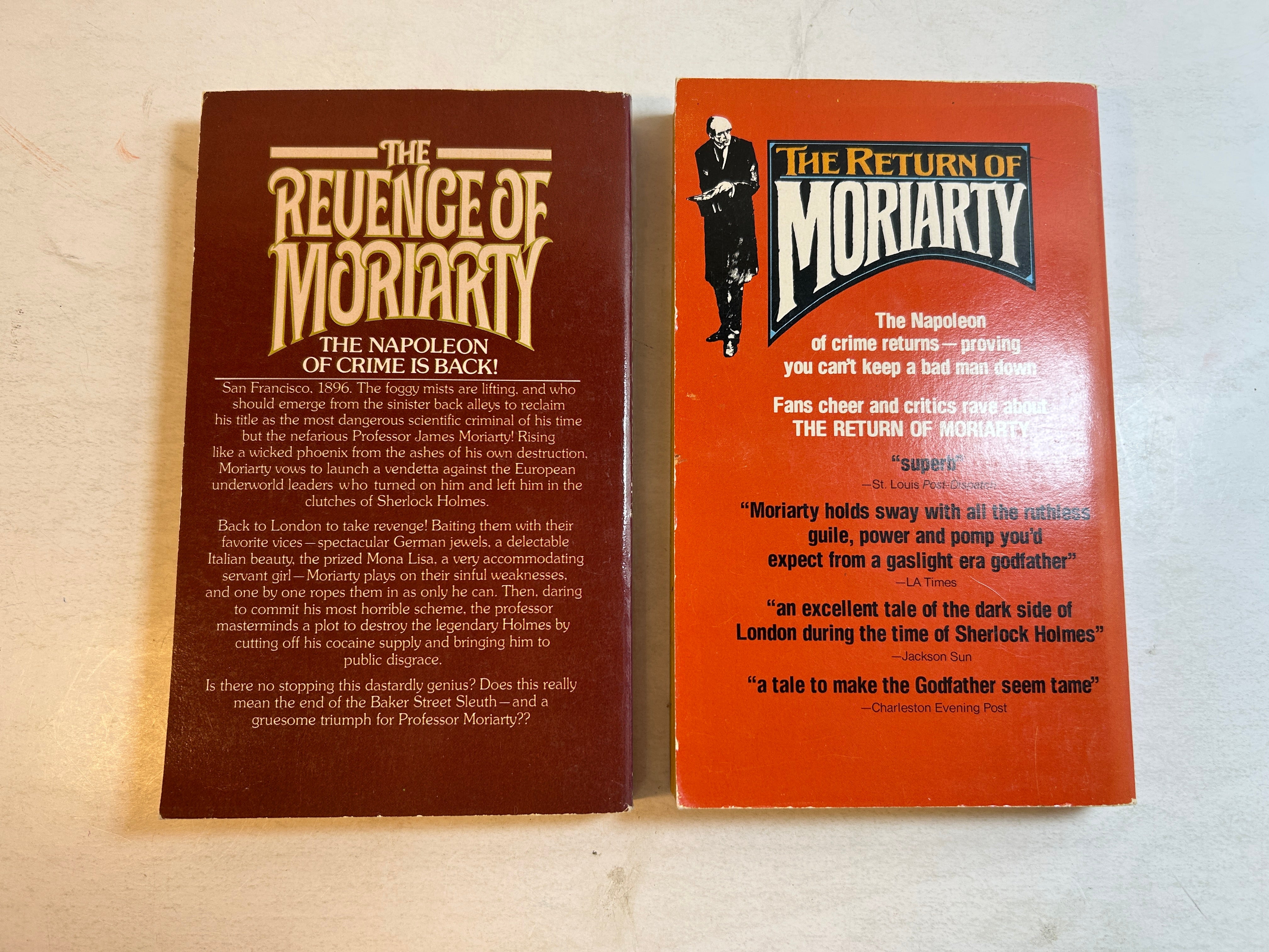 Lot of 2 John Gardner Mystery: Revenge of /Return of Moriarty Berkley 1976-78 SC