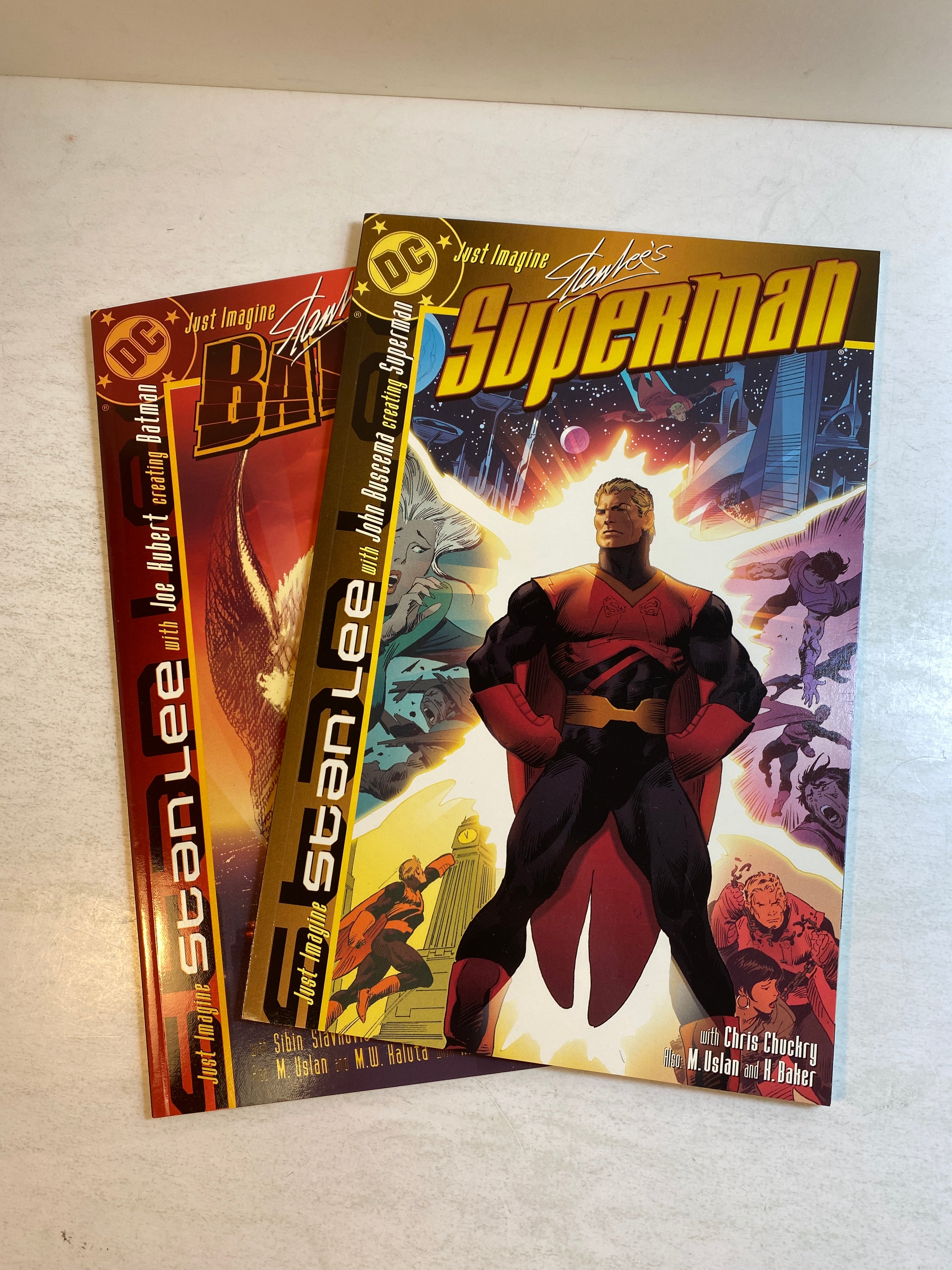 Lot of 2 Just Imagine Stan Lee Superman Batman DC Comics 2001