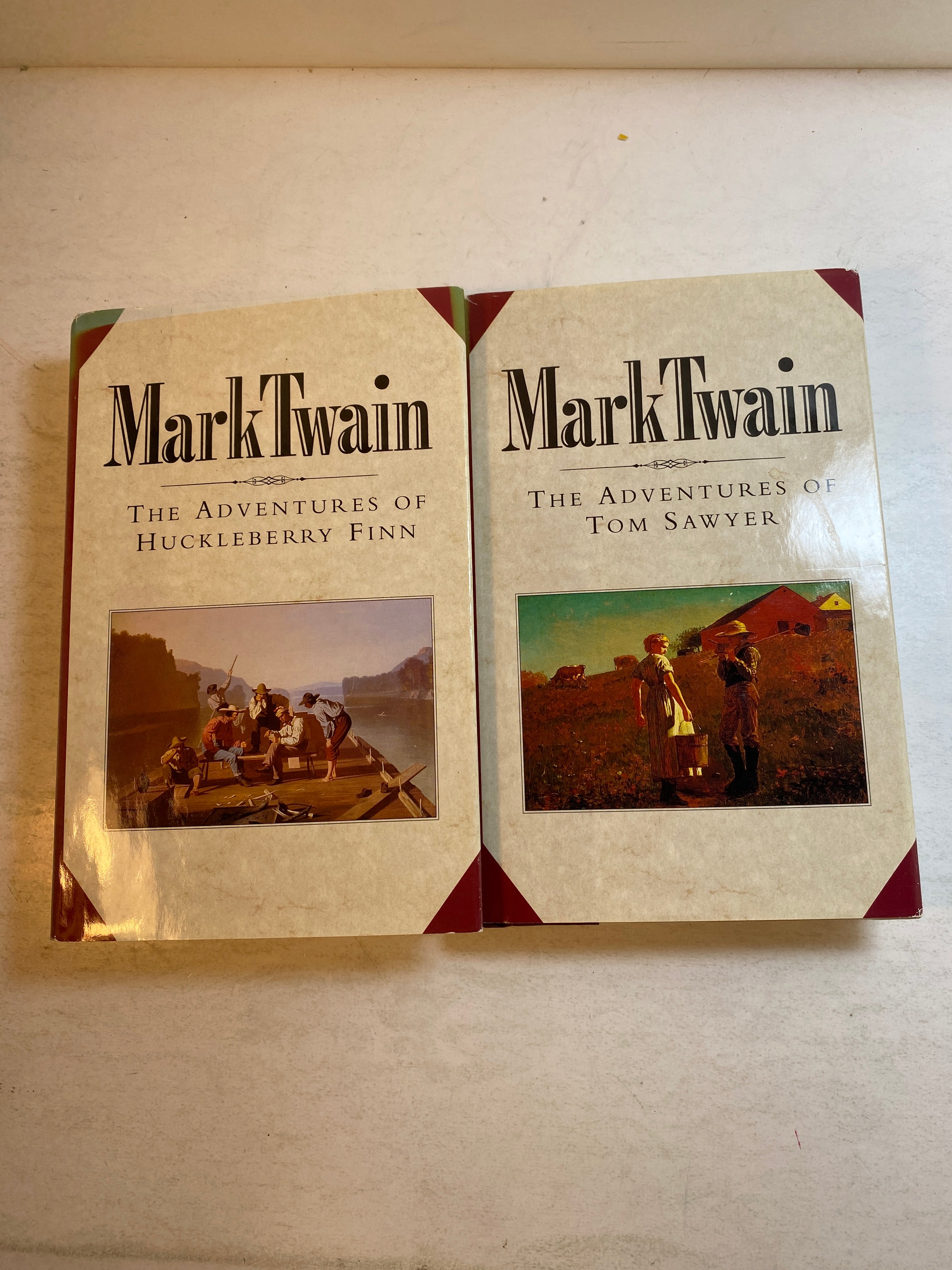 Lot of 2 Mark Twain Huck Finn Tom Sawyer HCDJ 1992 BOTM
