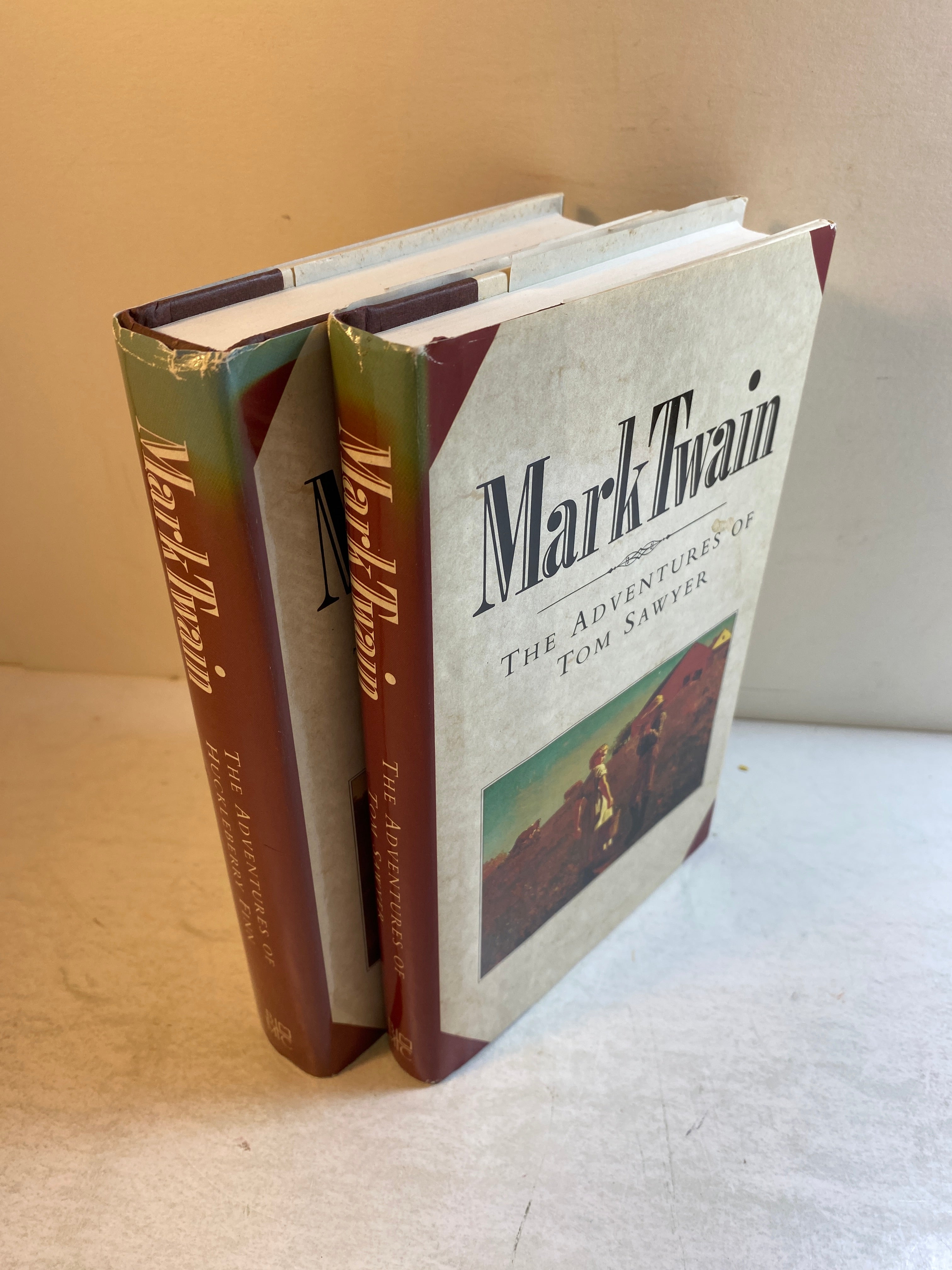 Lot of 2 Mark Twain Huck Finn Tom Sawyer HCDJ 1992 BOTM