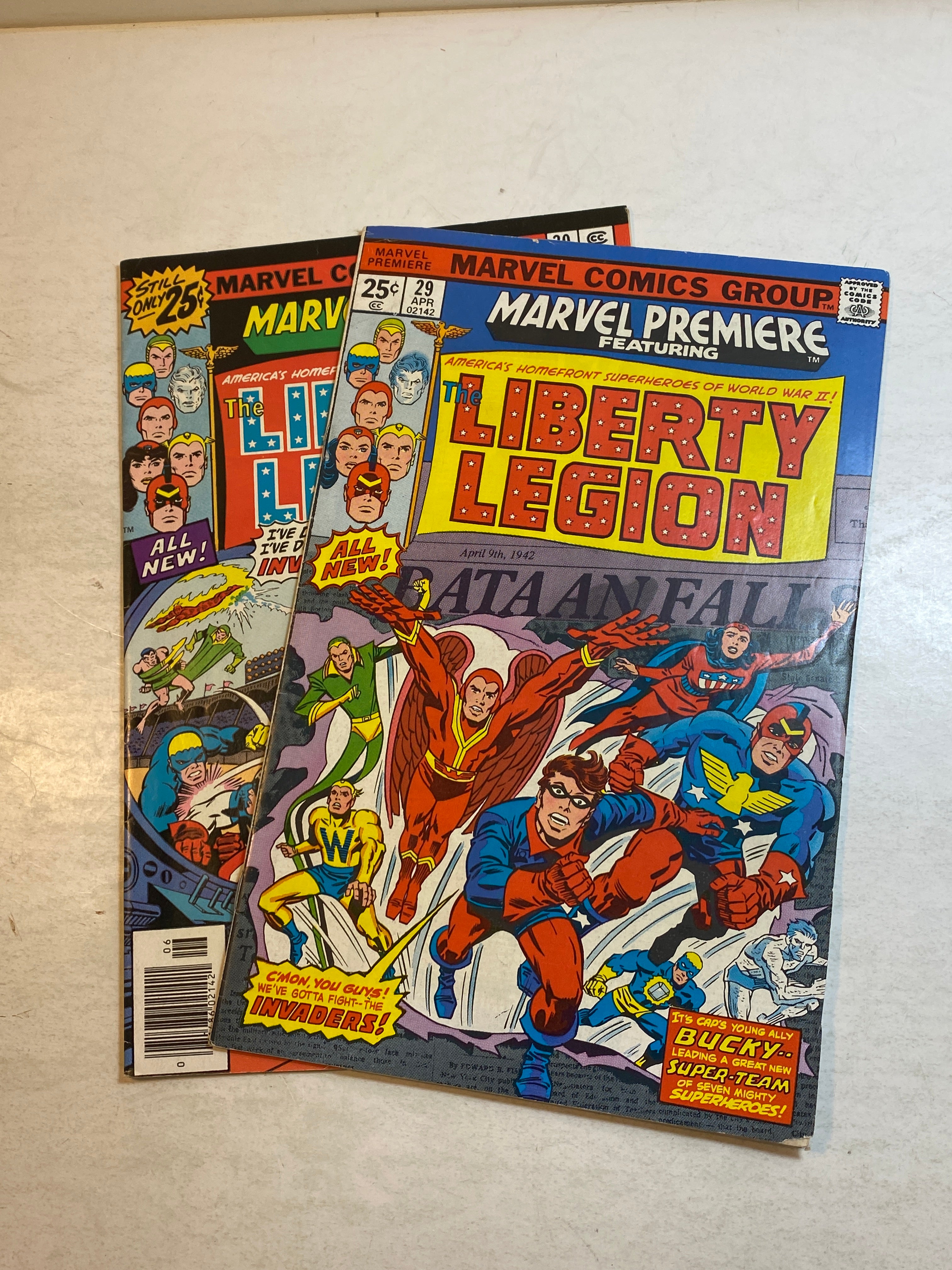 Lot of 2 Marvel Premiere Liberty Legion 1976