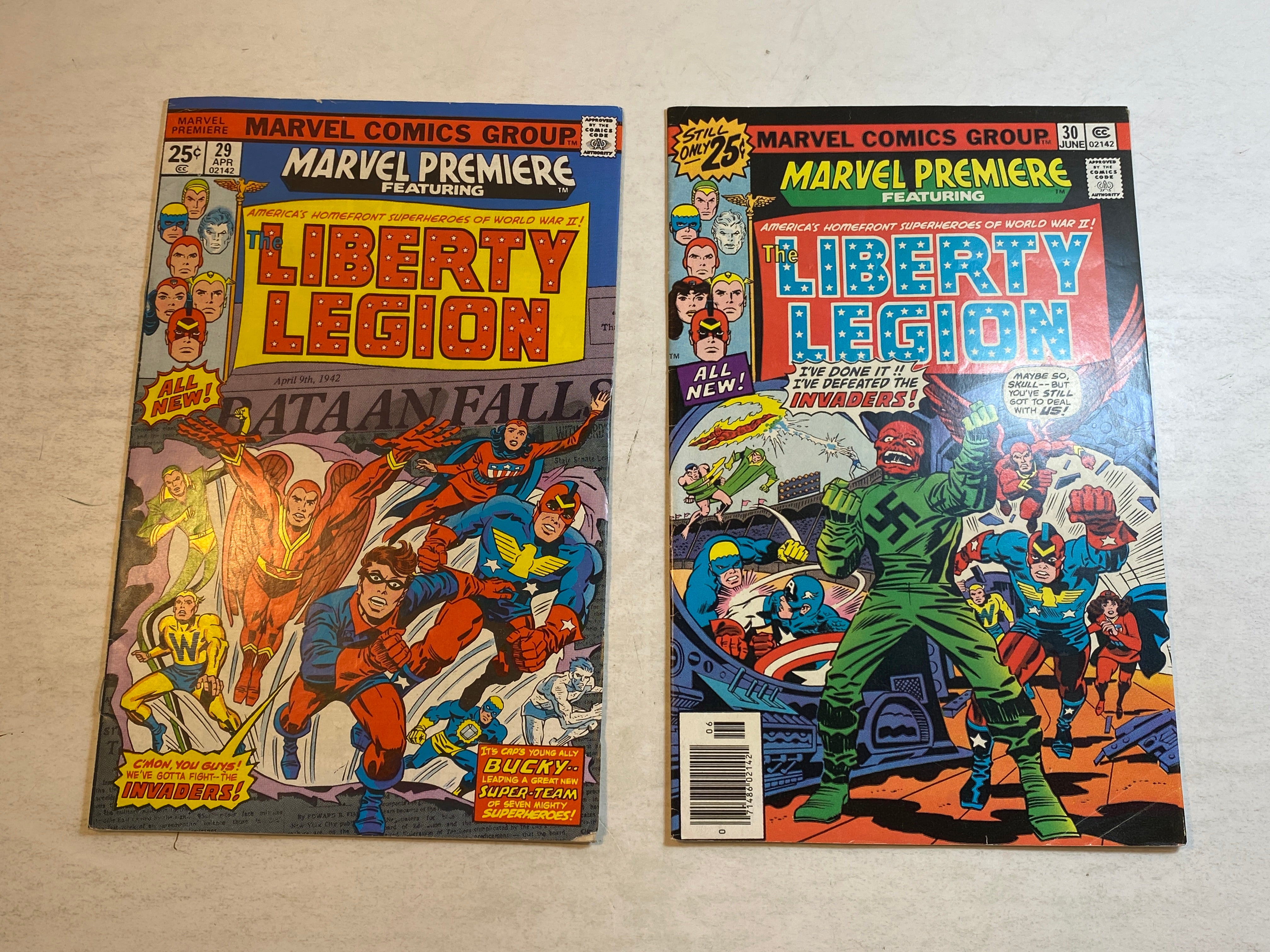Lot of 2 Marvel Premiere Liberty Legion 1976