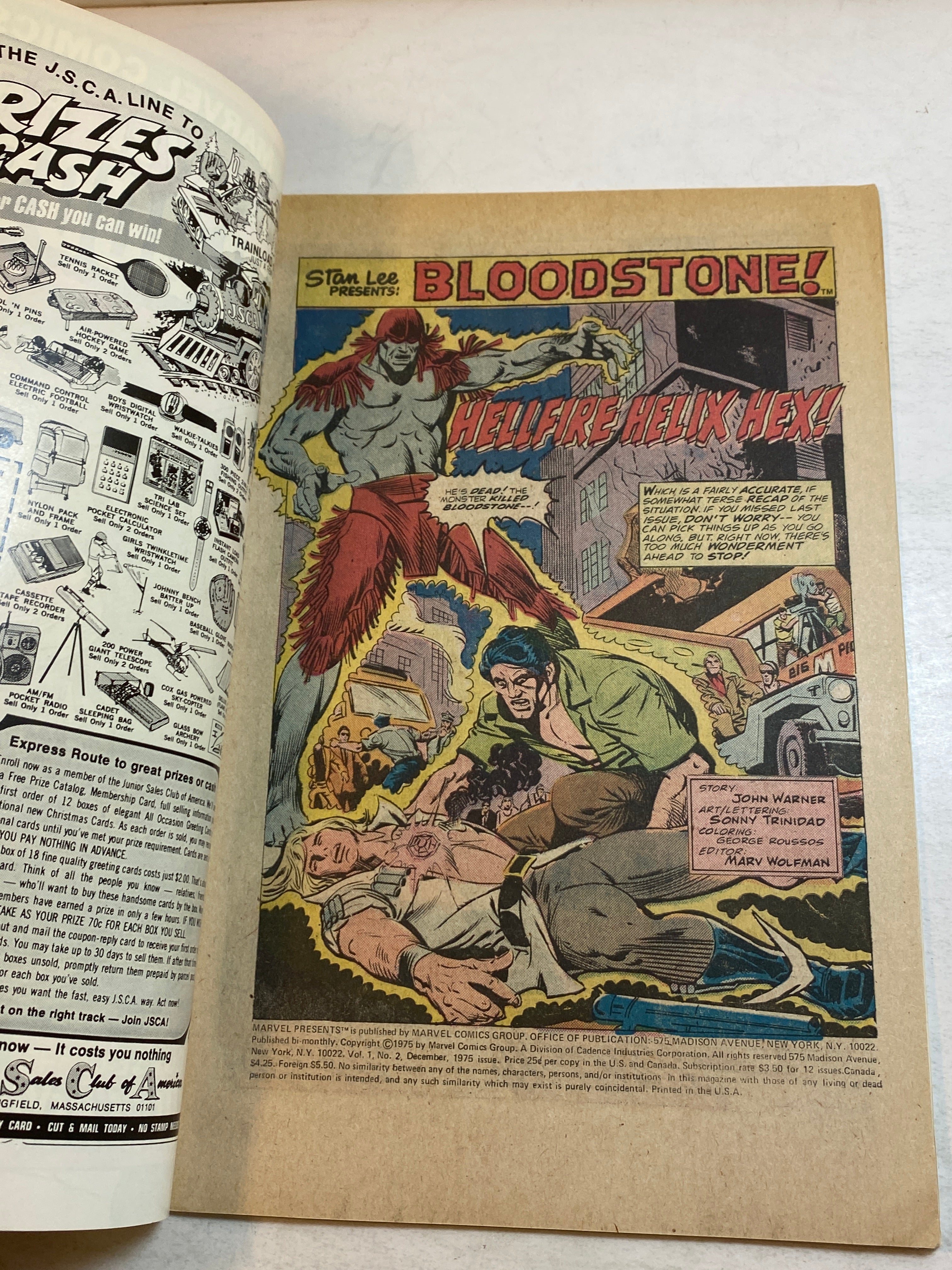 Lot of 2 Marvel Presents Bloodstone 1975