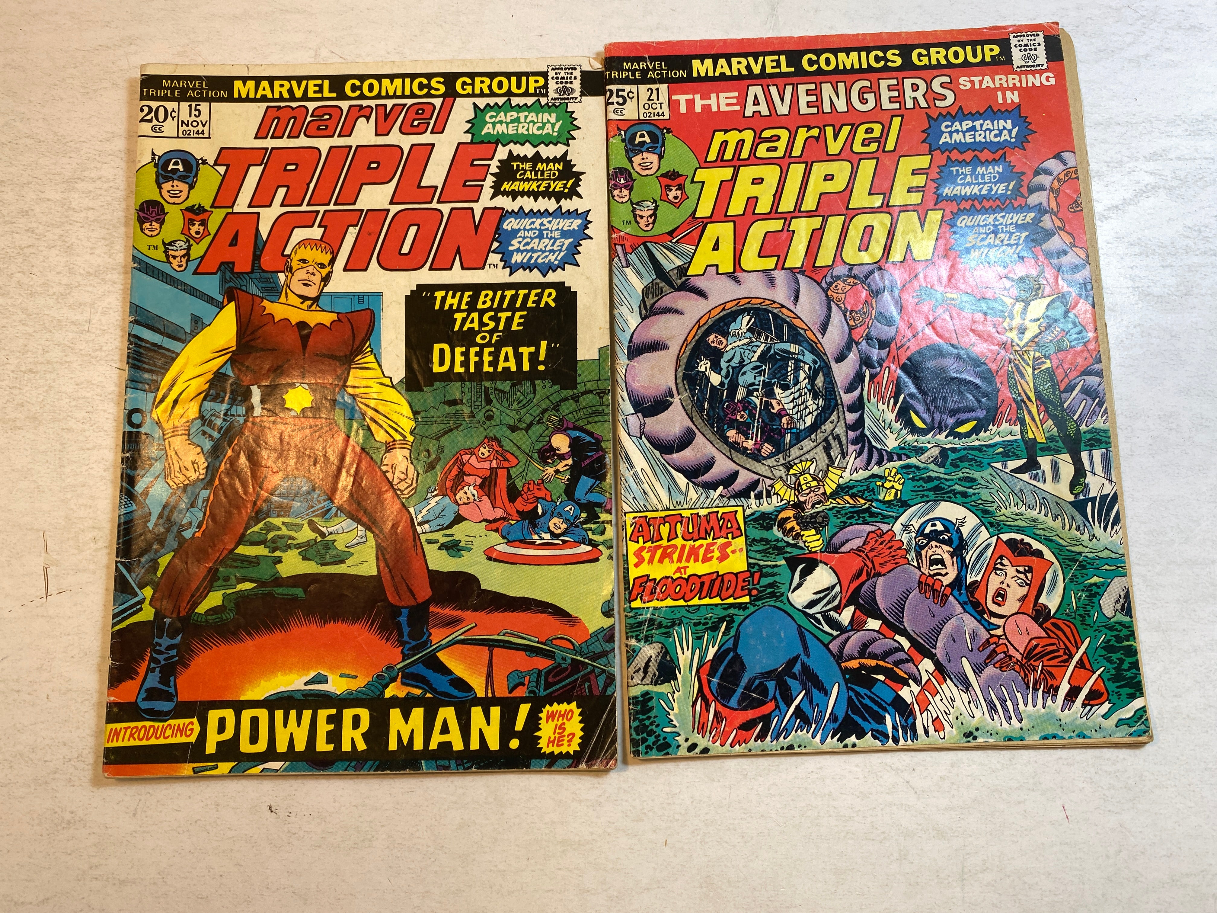 Lot of 2 Marvel Triple Action Comics 1973-1974