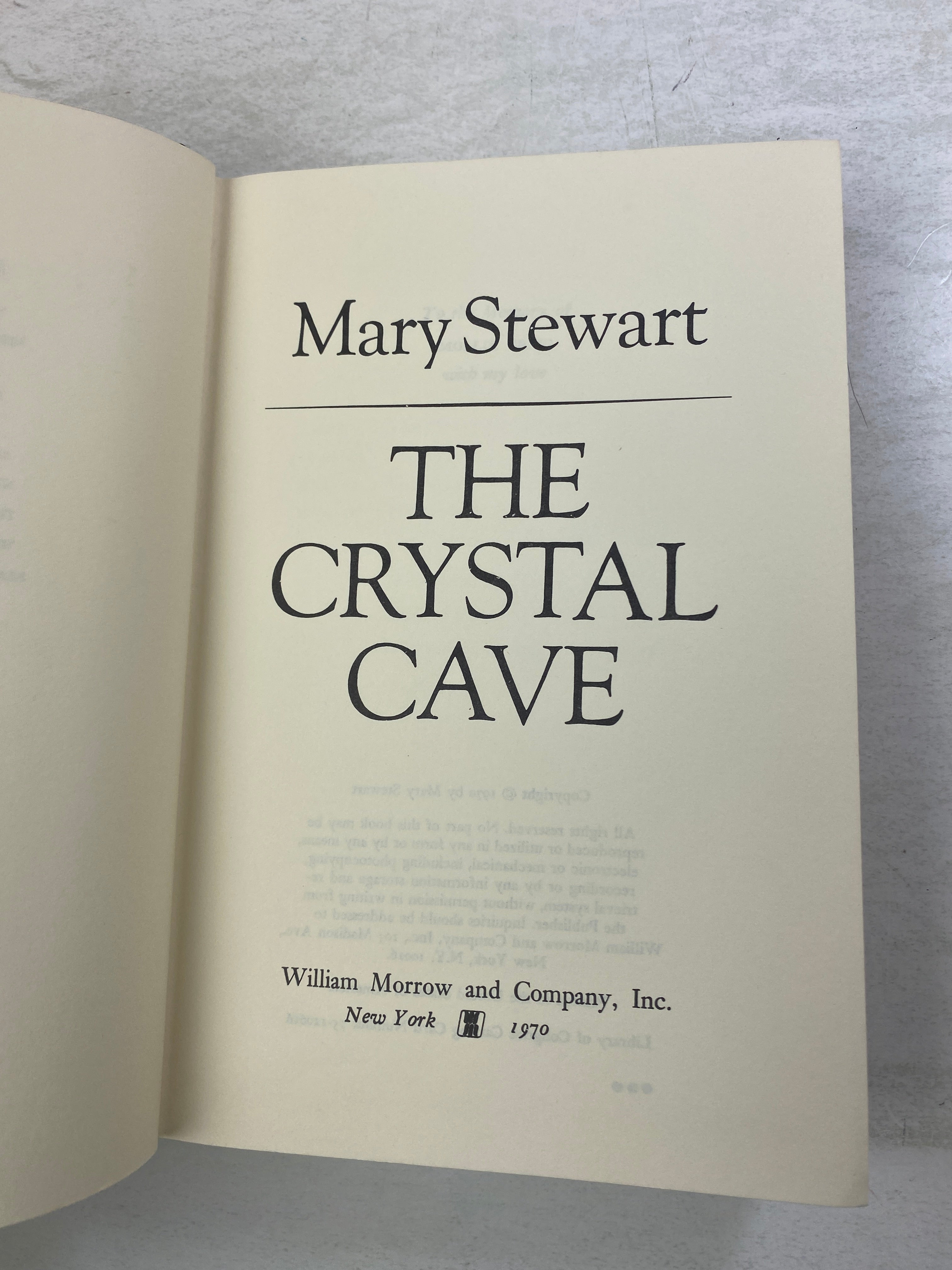 Lot of 2 Mary Stewart Crystal Cave Last Enchantment HC 1970-1979