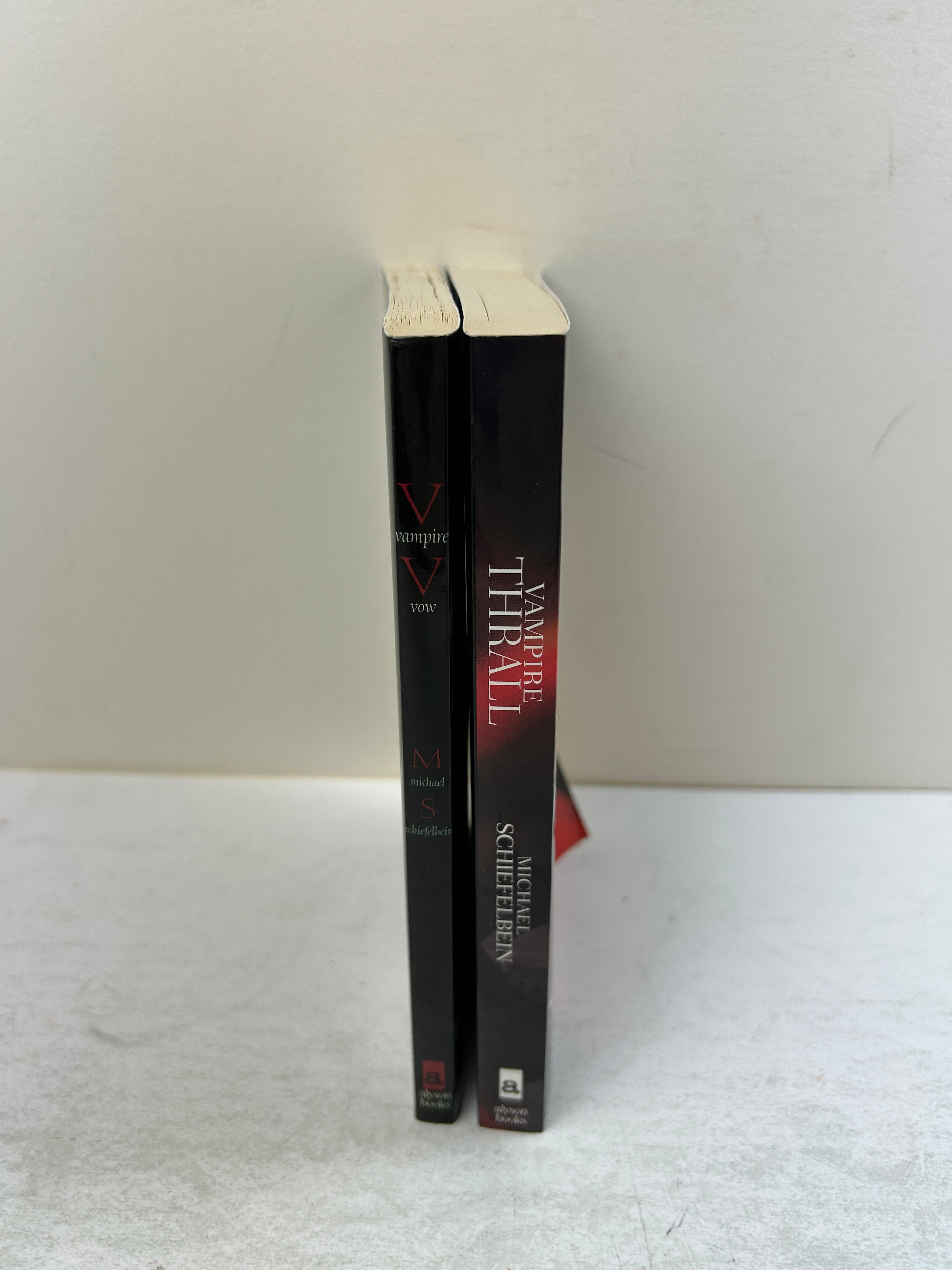 Lot of 2 Michael Schiefelbein 1st Ed Vampire Thrall and Vow 2001-03 SC