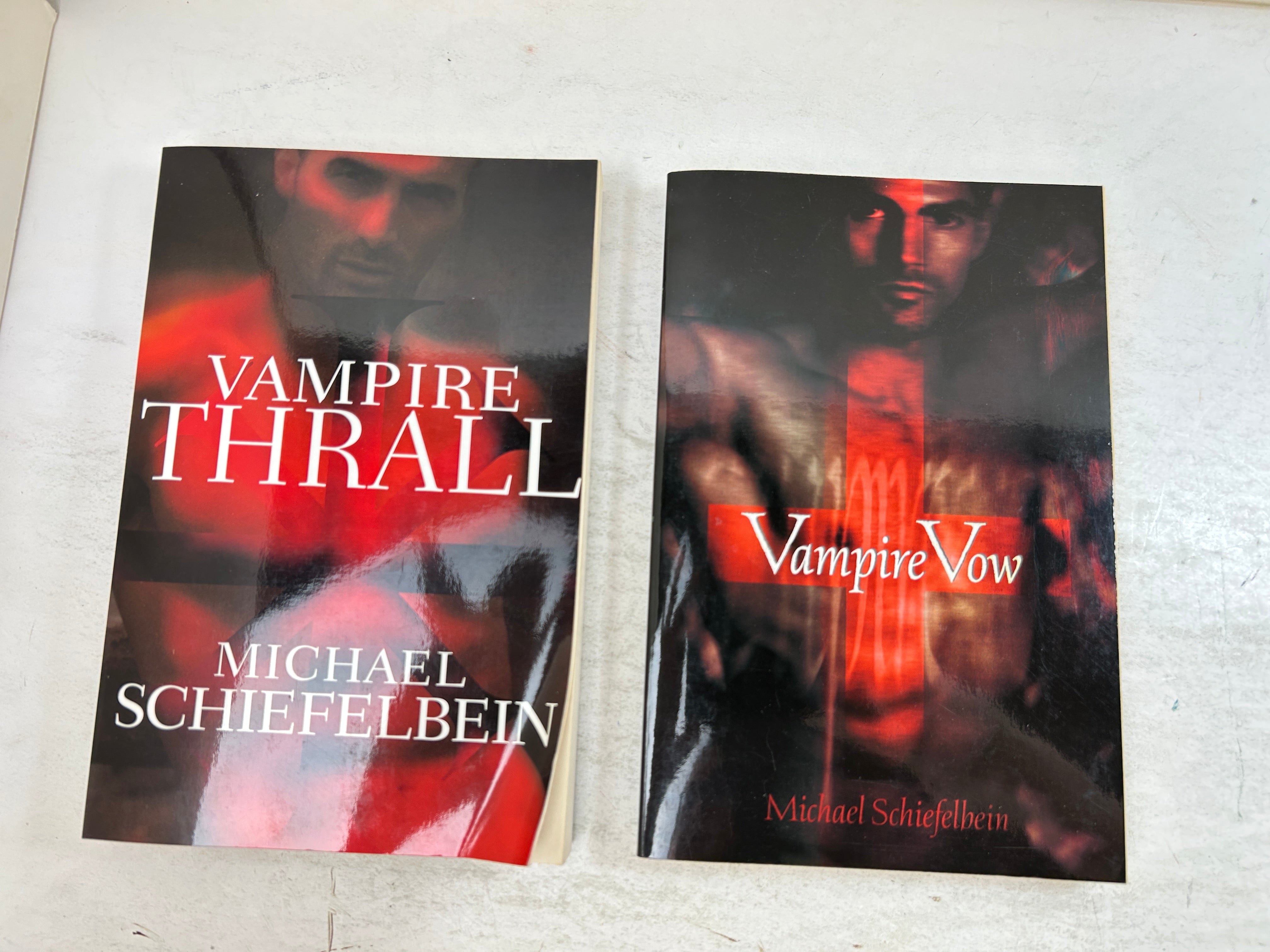 Lot of 2 Michael Schiefelbein 1st Ed Vampire Thrall and Vow 2001-03 SC
