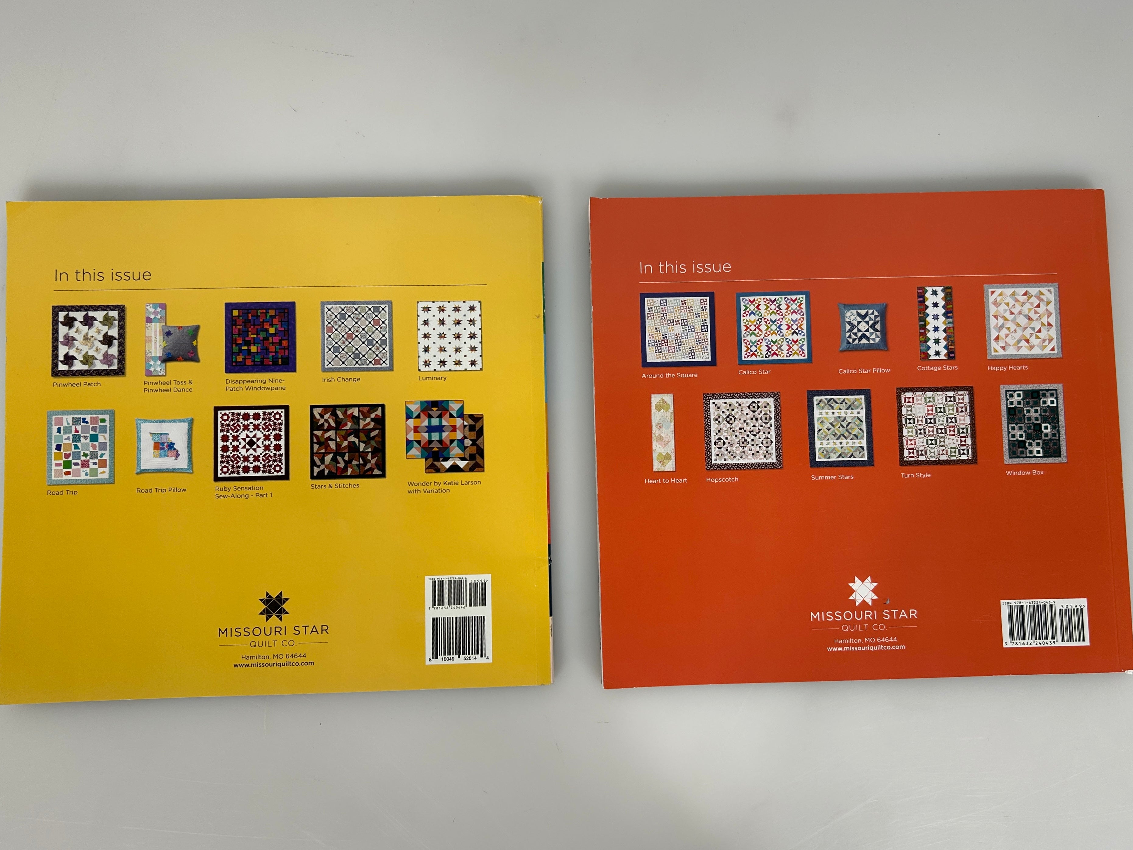 Lot of 2 Missouri Star Quilt Company BLOCK Magazines Vol.7 Issues 1 & 2 2020