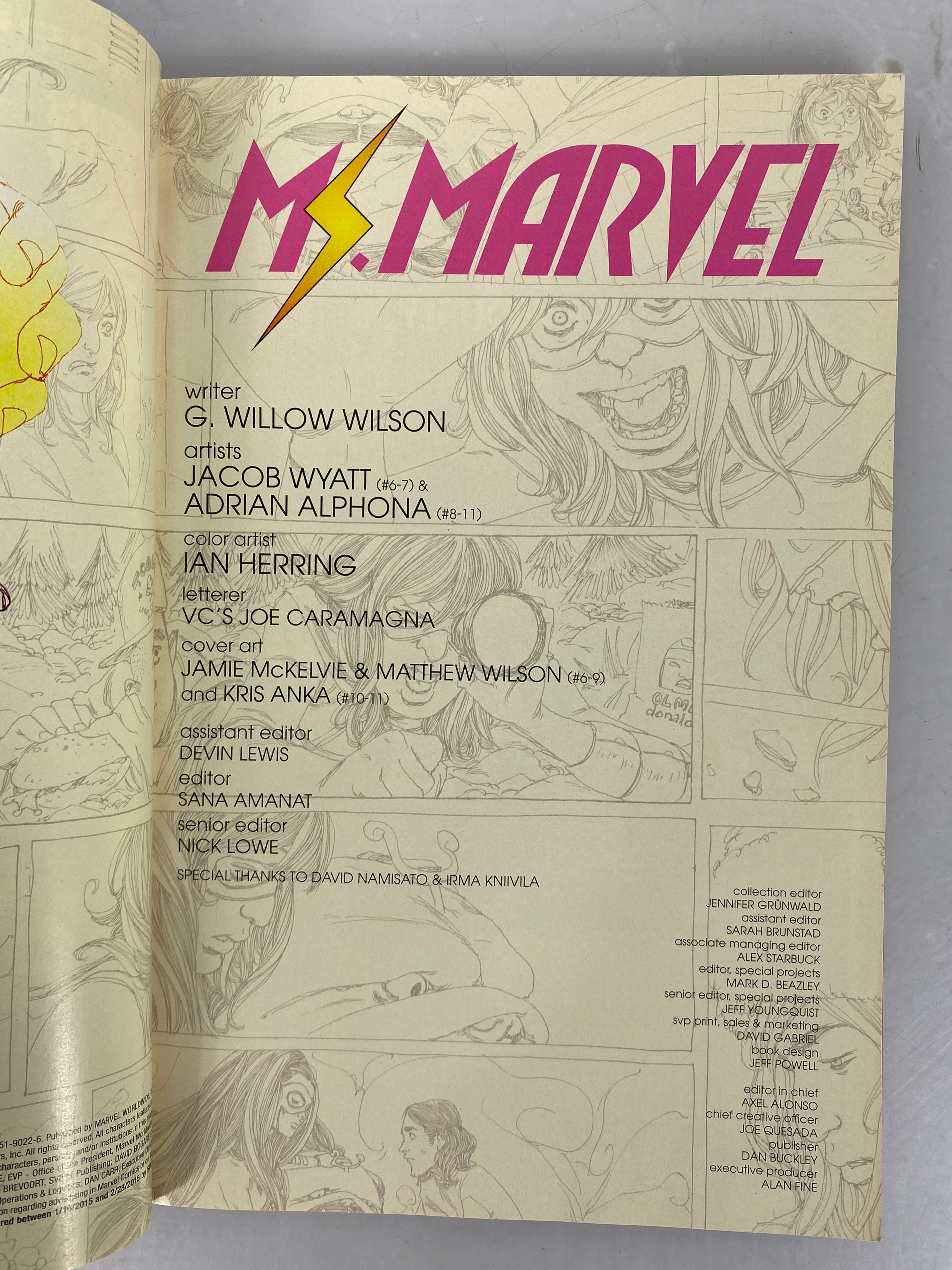 Lot of 2 Ms. Marvel and Ultimates 2 (Marvel 2015, 2005) Graphic Novels SC