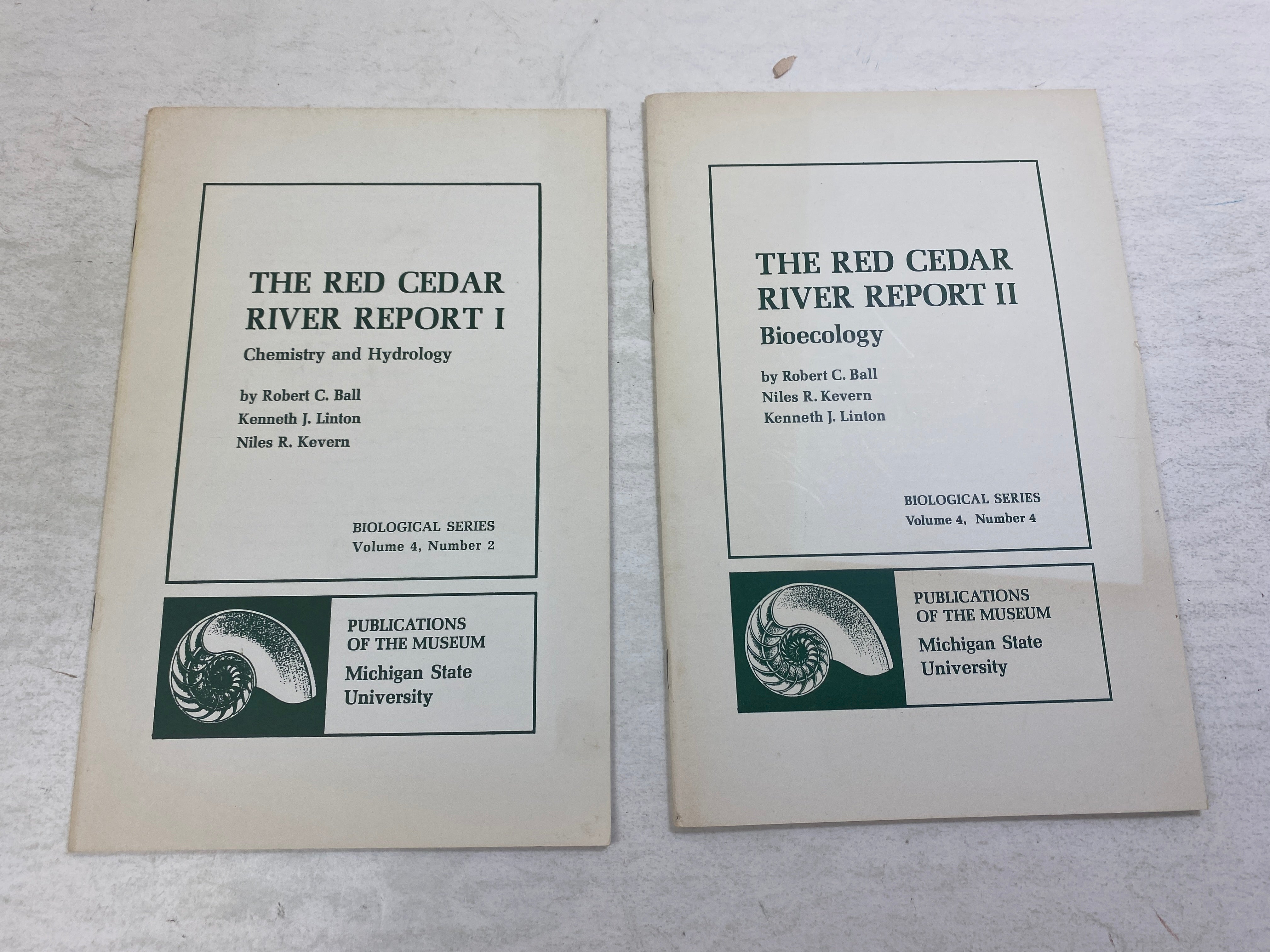 Lot of 2 MSU Red Cedar River Report 1968-1969