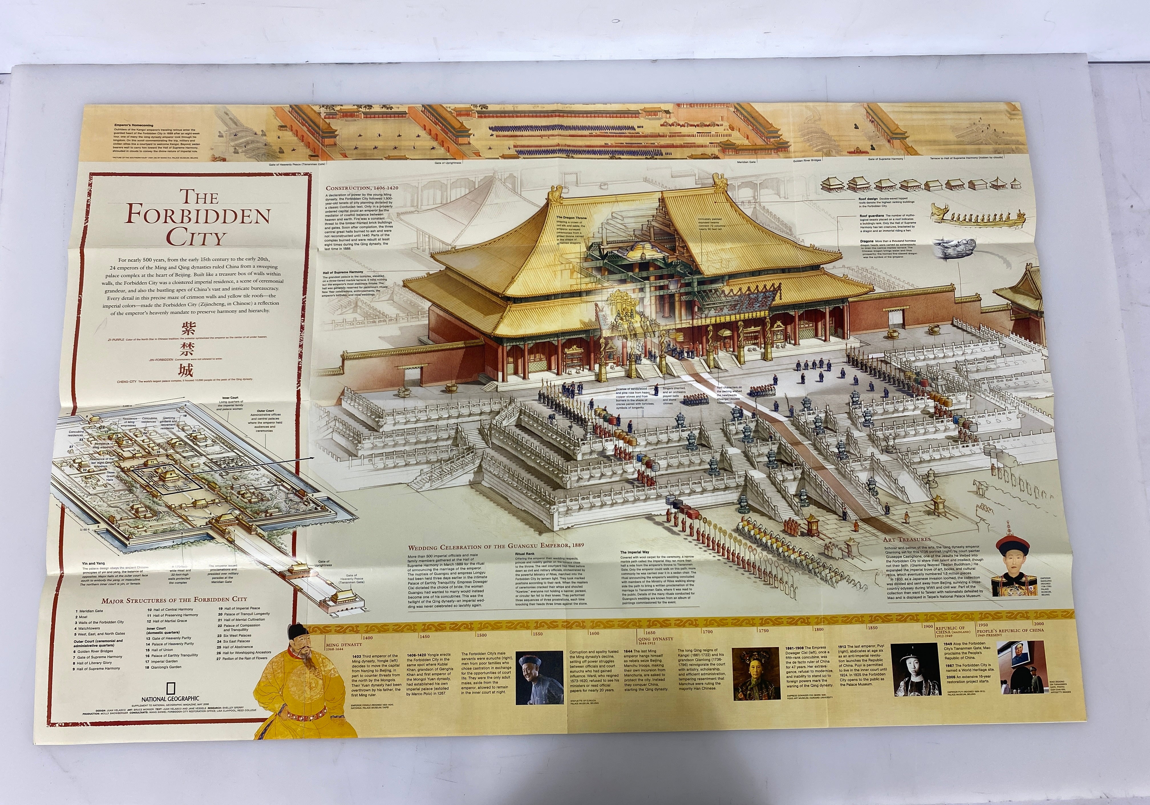 Lot of 2 Nat Geo Maps: China Maps and Posters 1991-2008