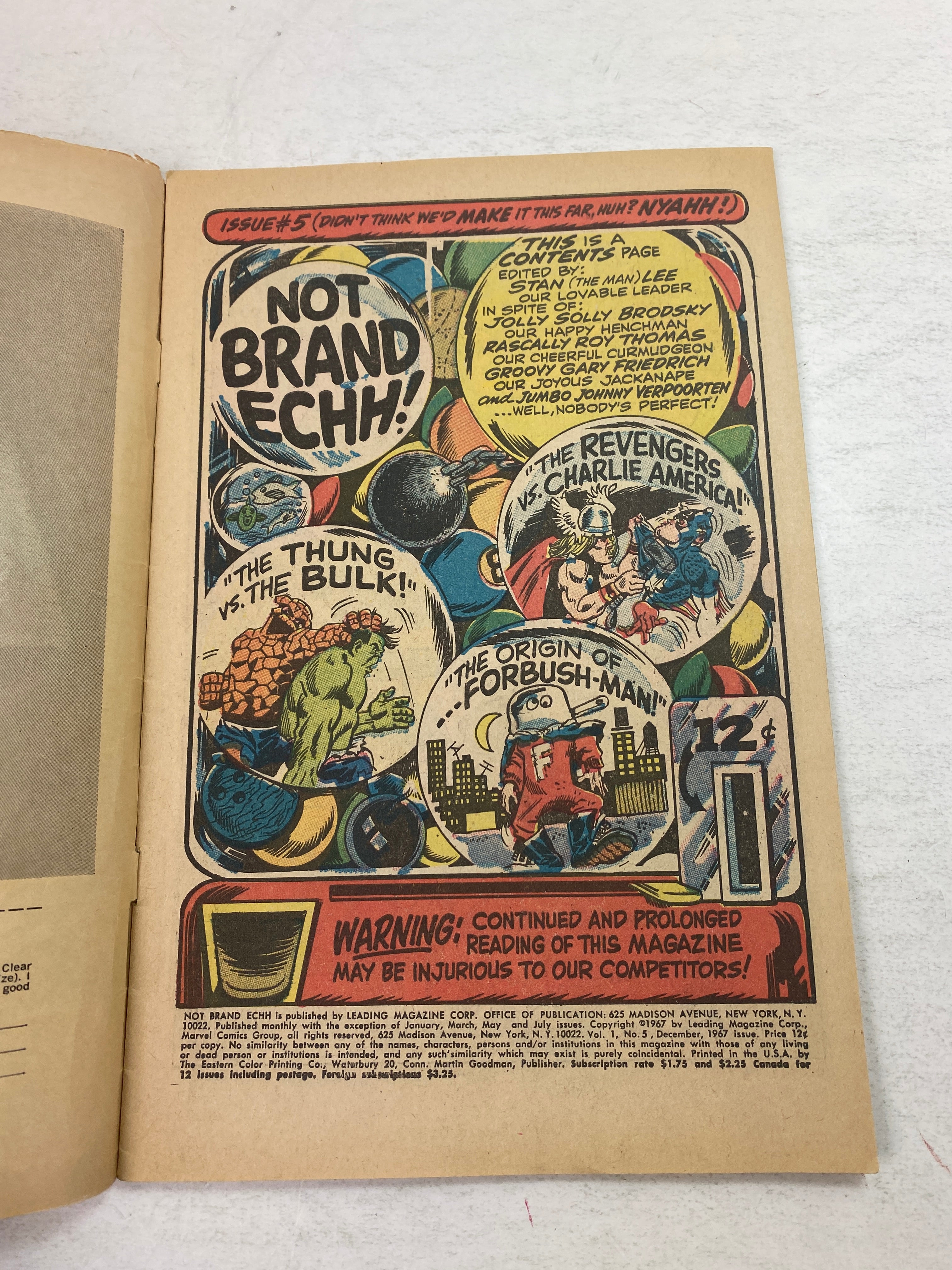 Lot of 2 Not Brand Echh Marvel Comics 1967