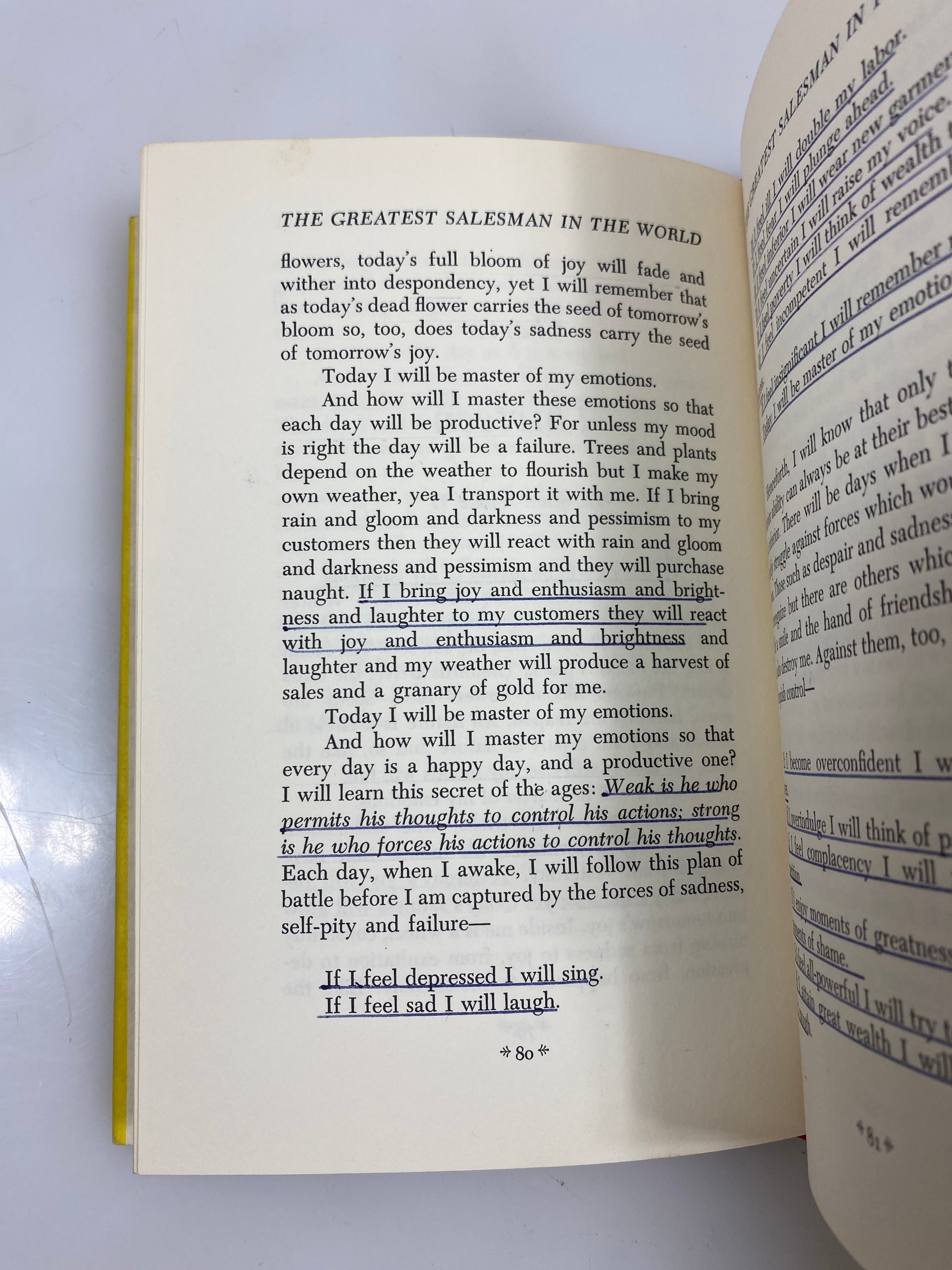 Lot of 2: OG Mandino The Greatest Secrets/Salesman in the World 1968-72 HCDJ