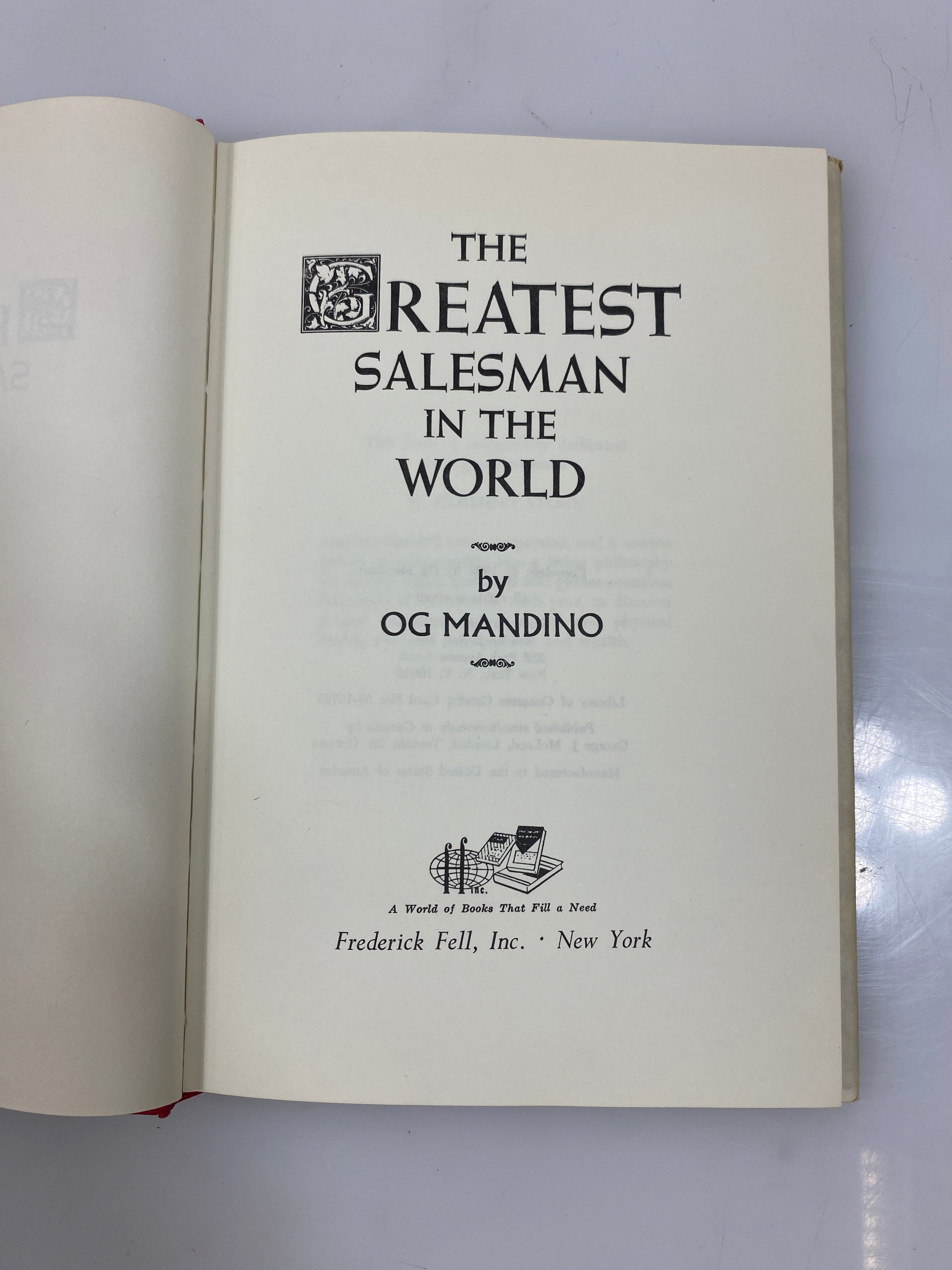 Lot of 2: OG Mandino The Greatest Secrets/Salesman in the World 1968-72 HCDJ