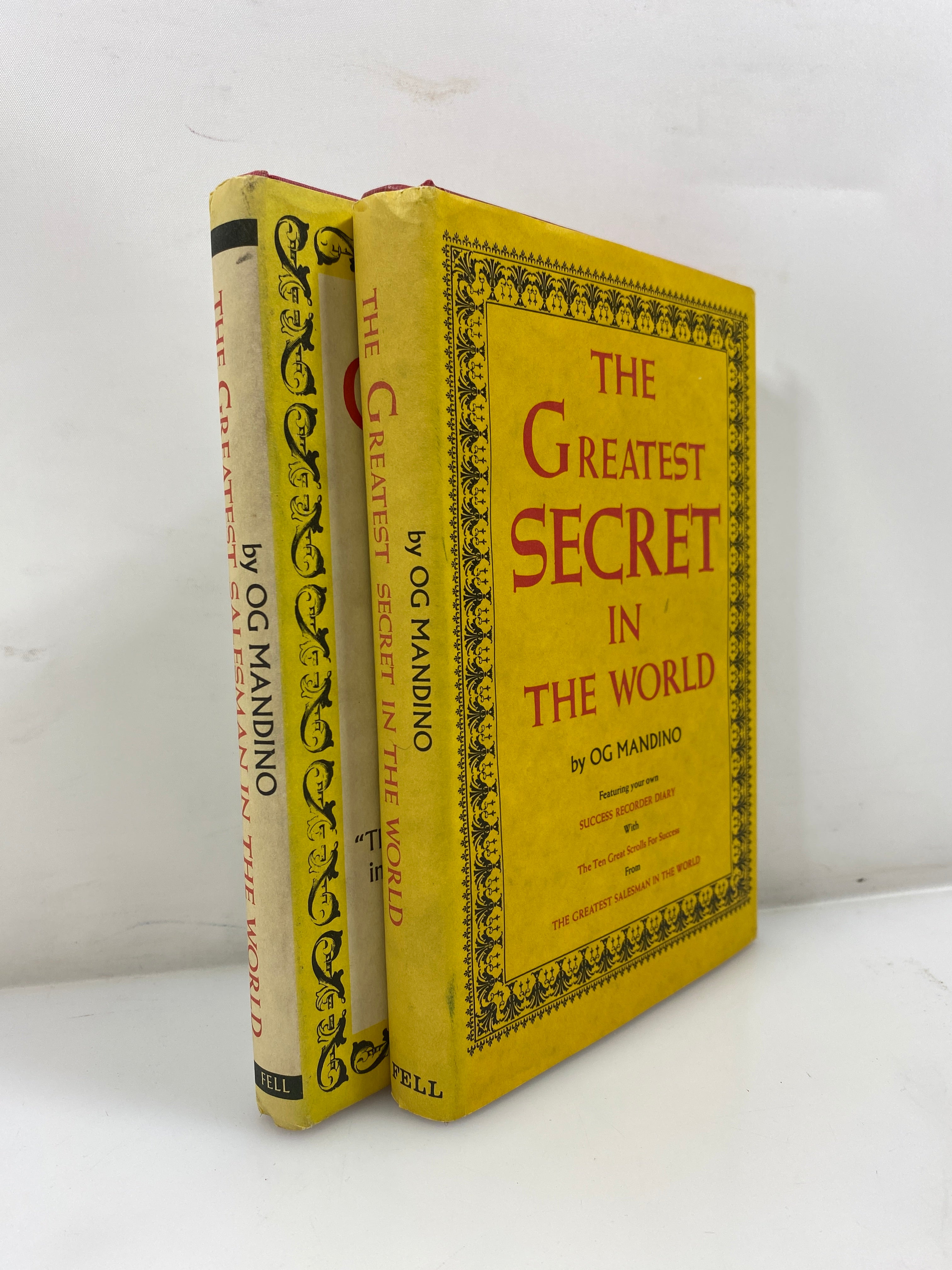 Lot of 2: OG Mandino The Greatest Secrets/Salesman in the World 1968-72 HCDJ