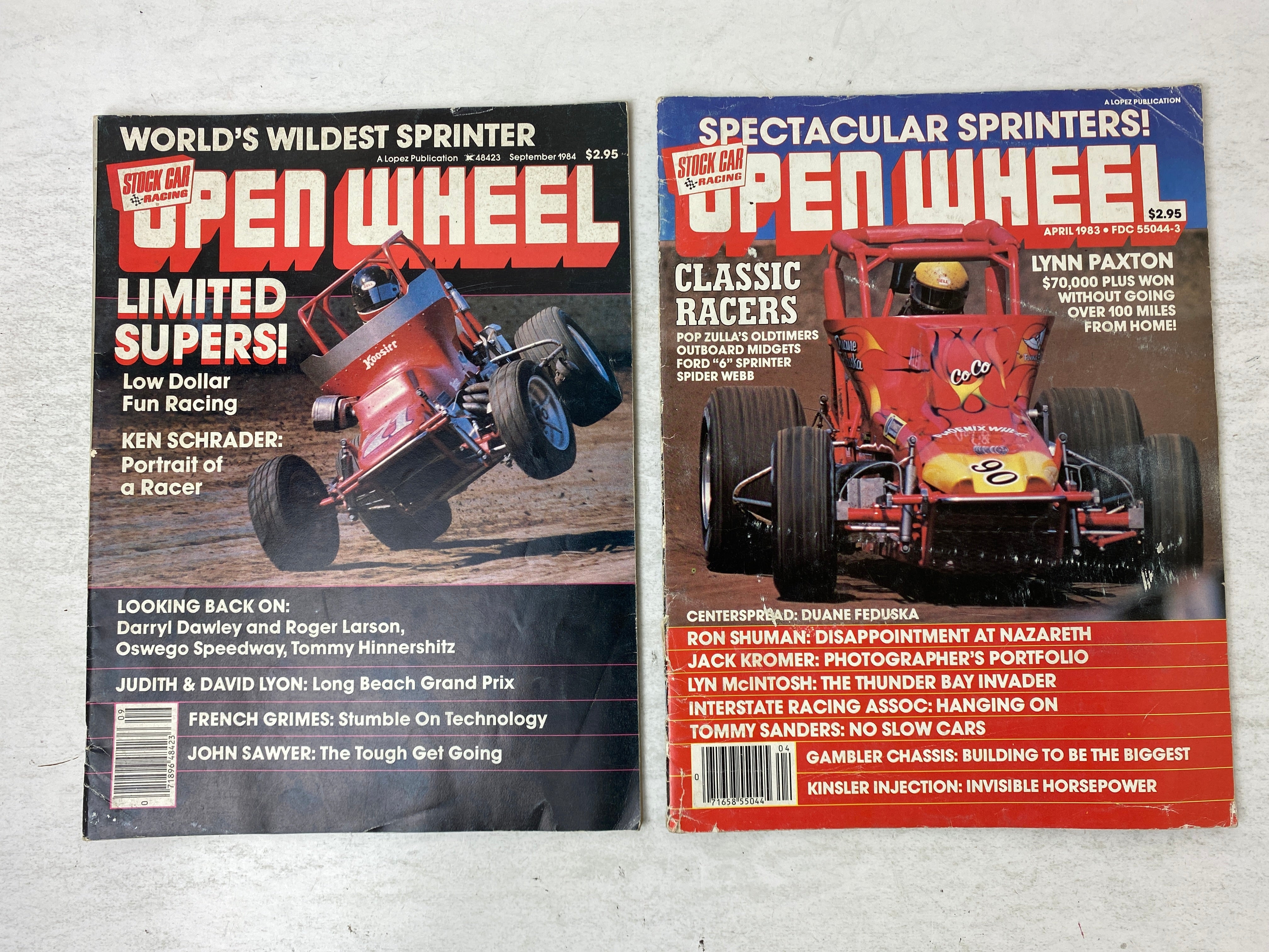 Lot of 2 Open Wheel Magazines 1983-1984