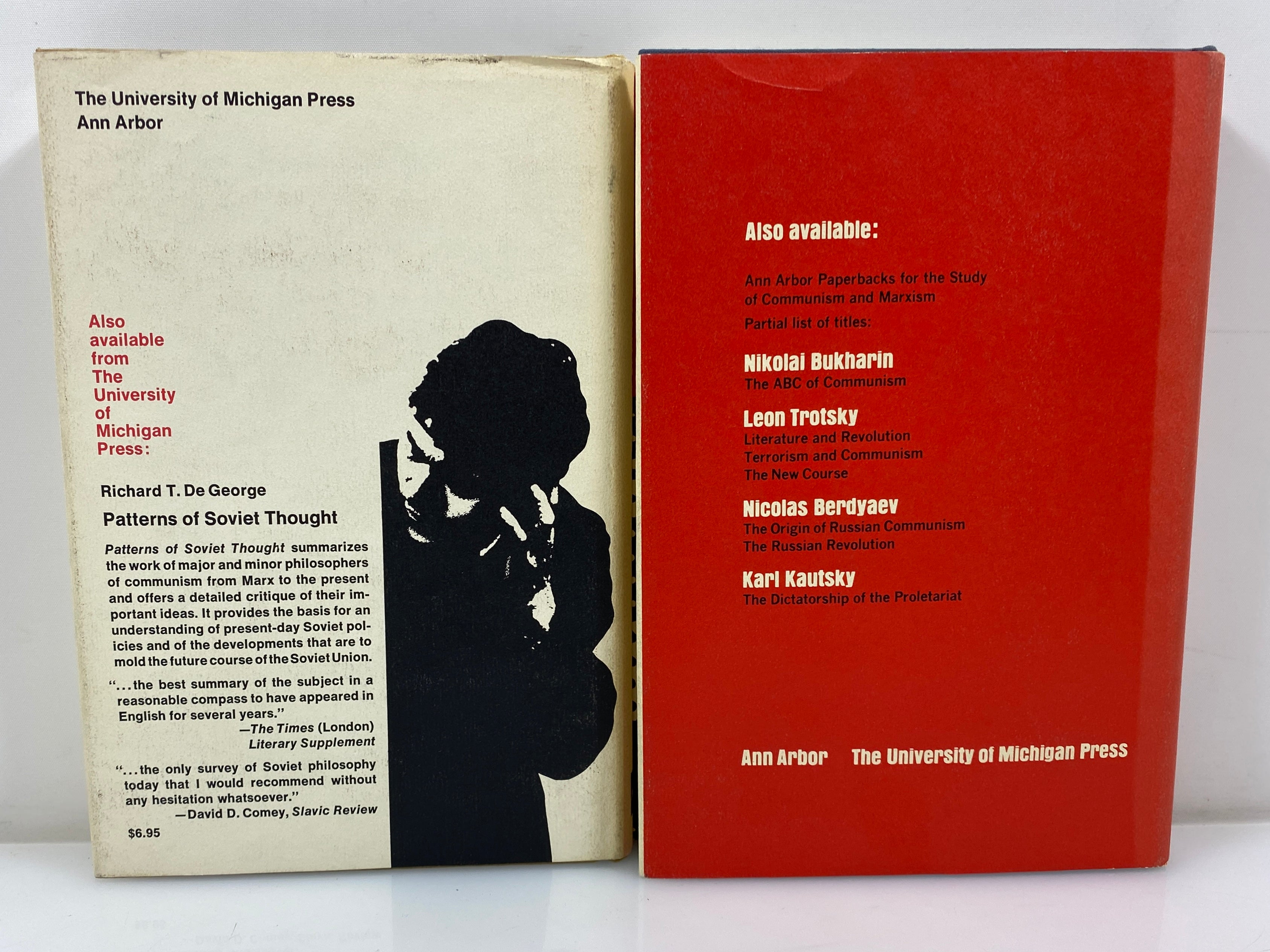 Lot of 2 Patterns of Soviet Thought/Soviet Ethics by De George 1966-69 HC DJ