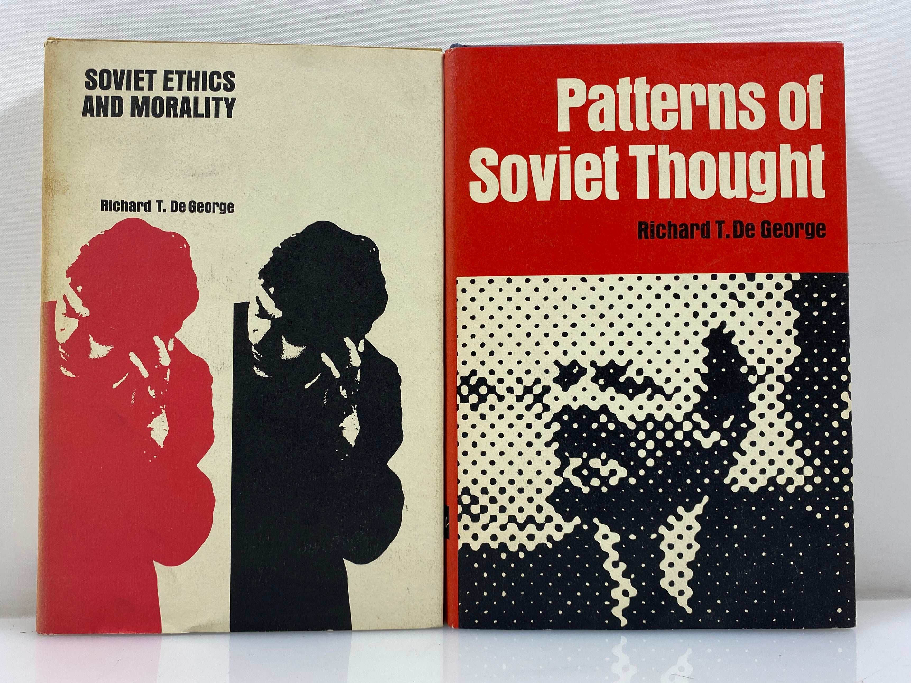 Lot of 2 Patterns of Soviet Thought/Soviet Ethics by De George 1966-69 HC DJ