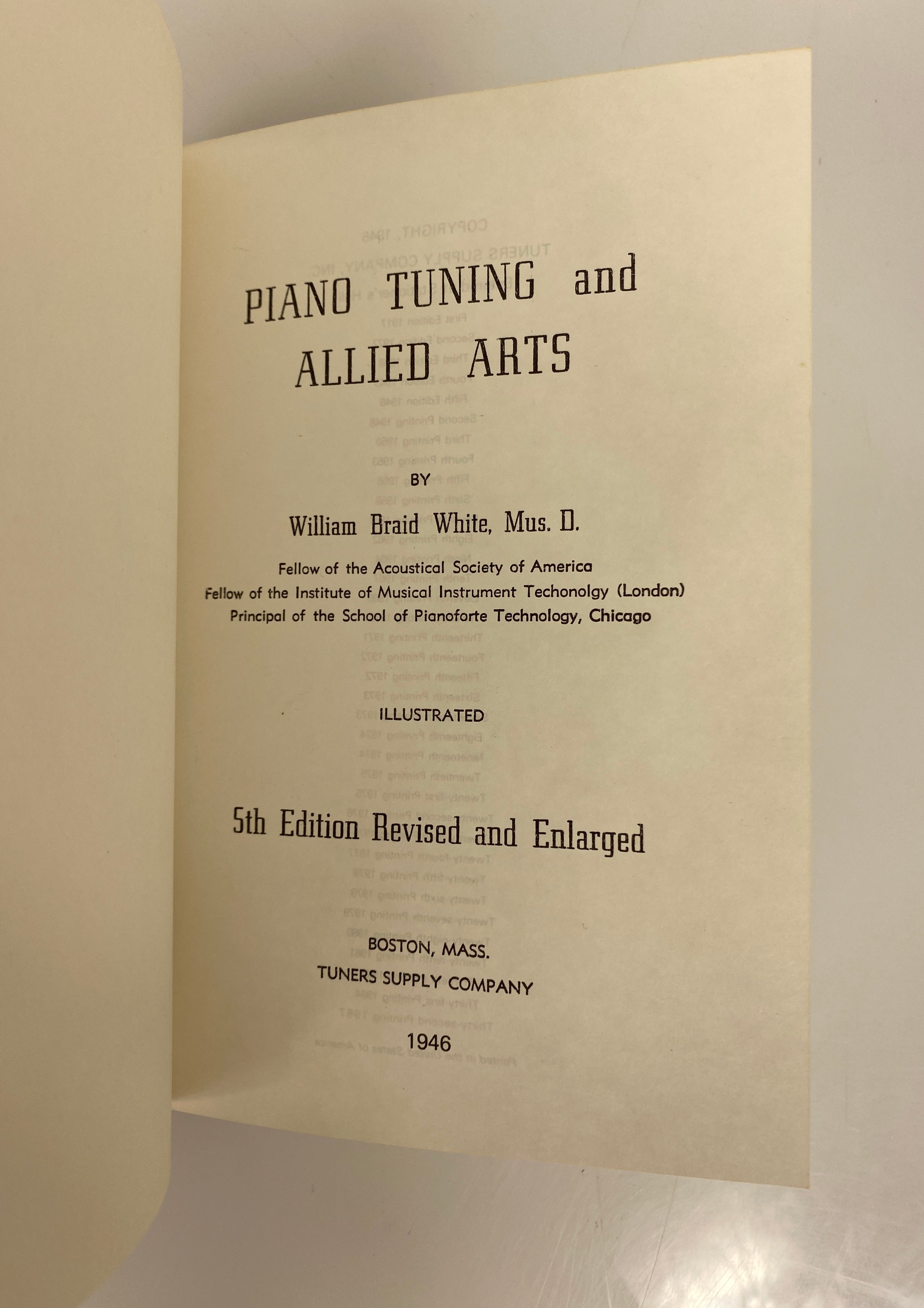 Lot of 2: Piano Tuning & Allied Arts/Let's Tune Up 1968-87 Vintage HC