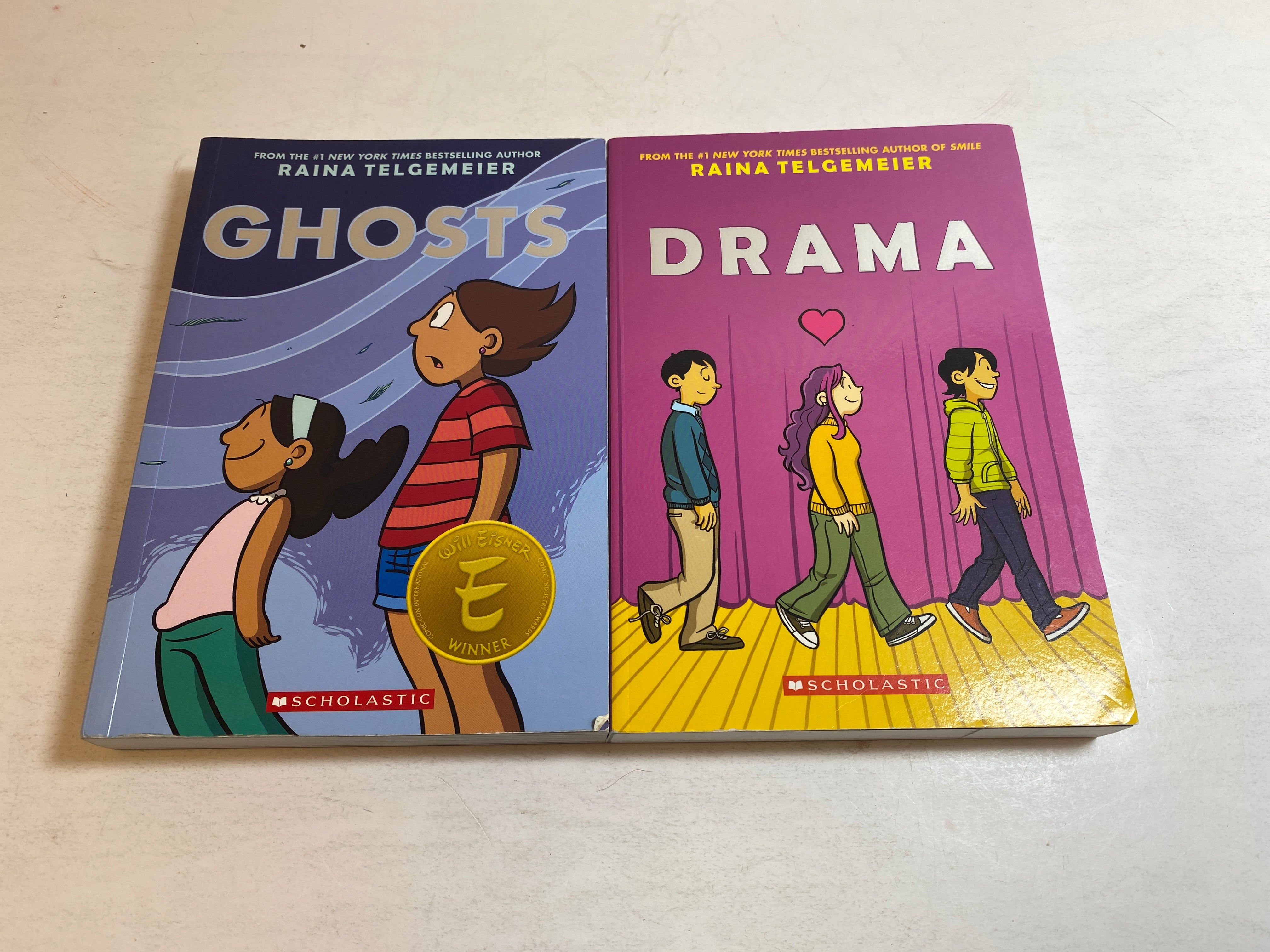 Lot of 2 Raina Telgemeier Graphic Novels SC Drama Ghosts 2012-2016