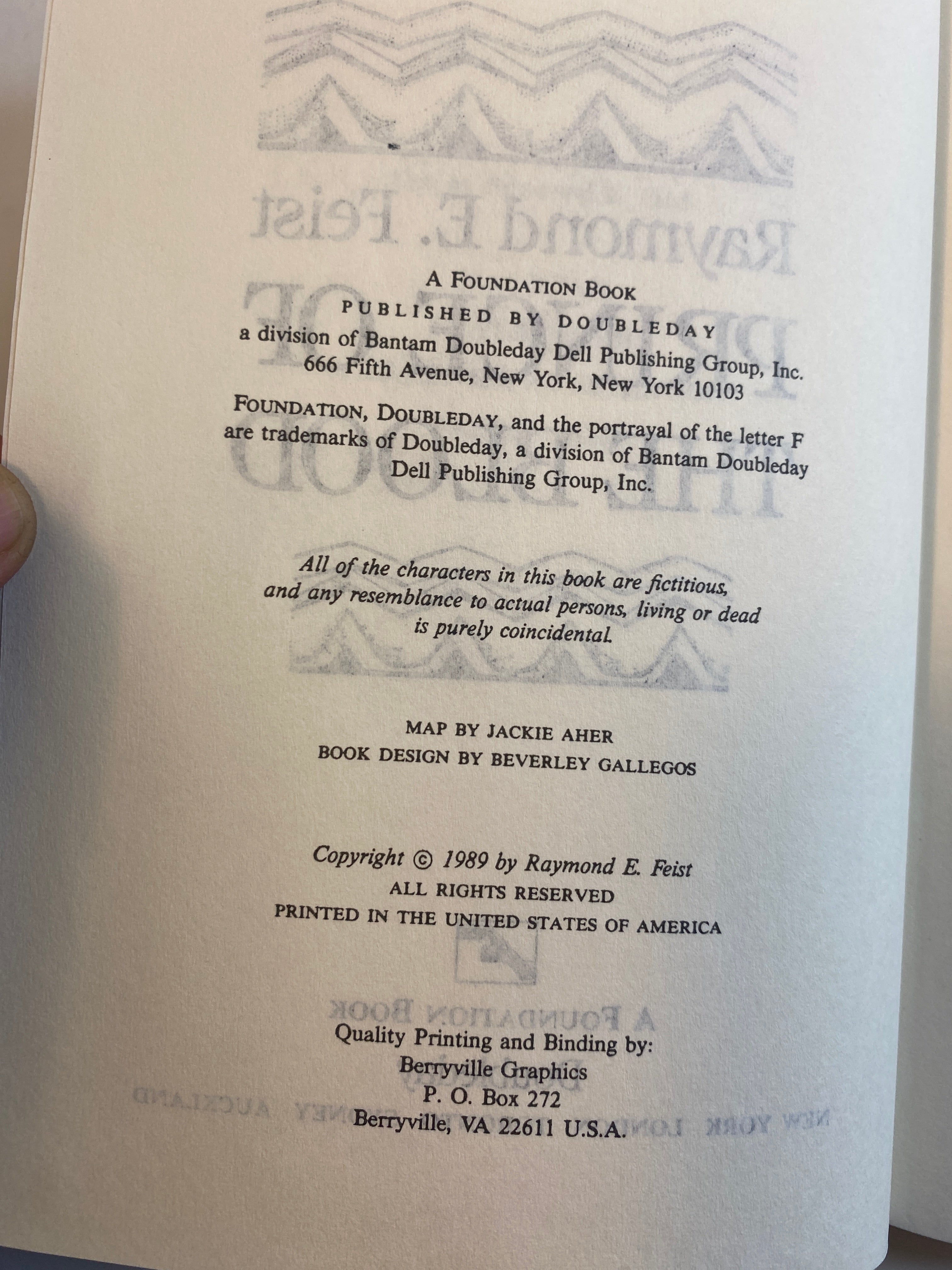 Lot of 2 Raymond Feist HCDJ Books 1986-1989