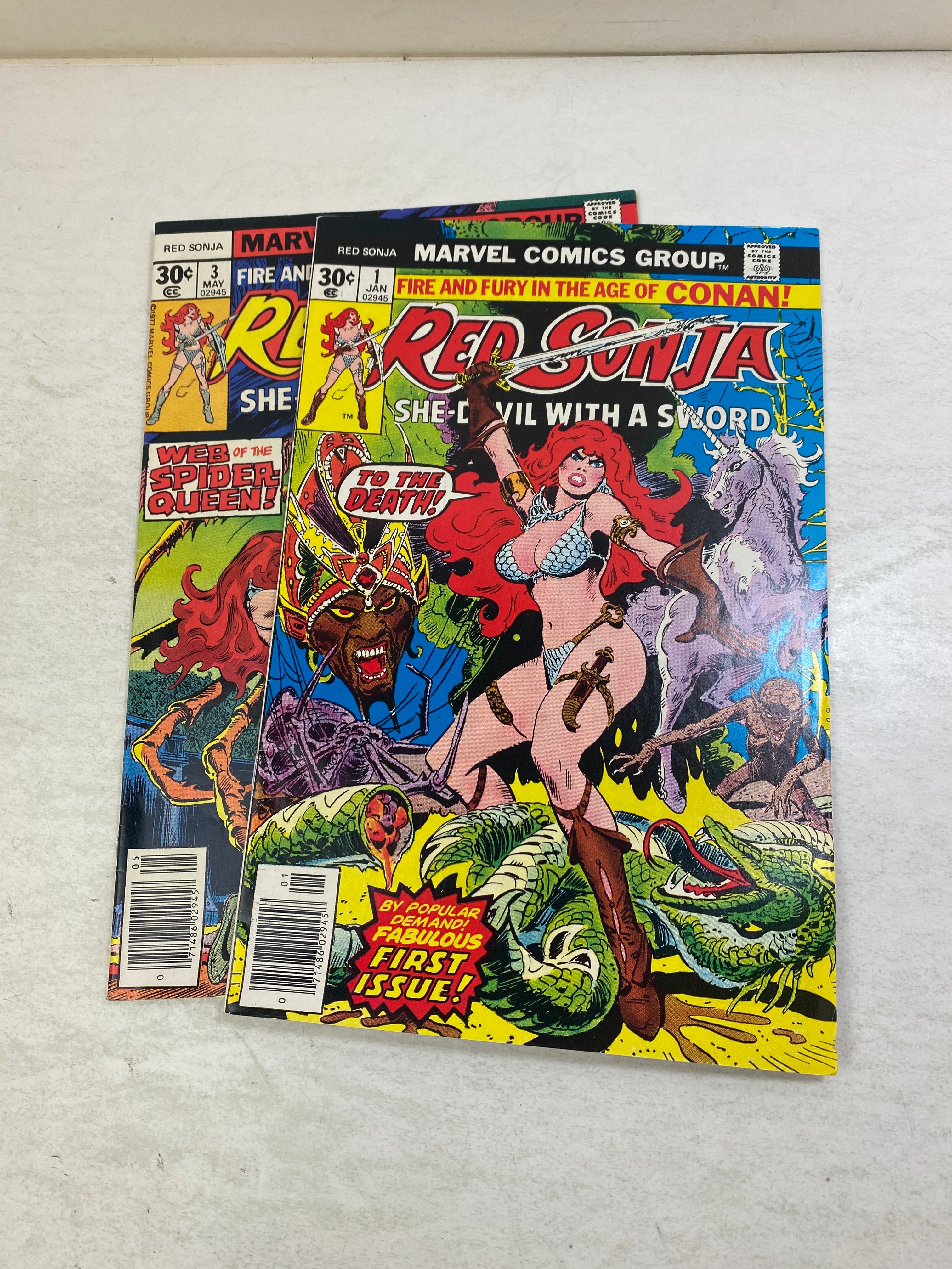 Lot of 2 Red Sonja Marvel Comics 1976