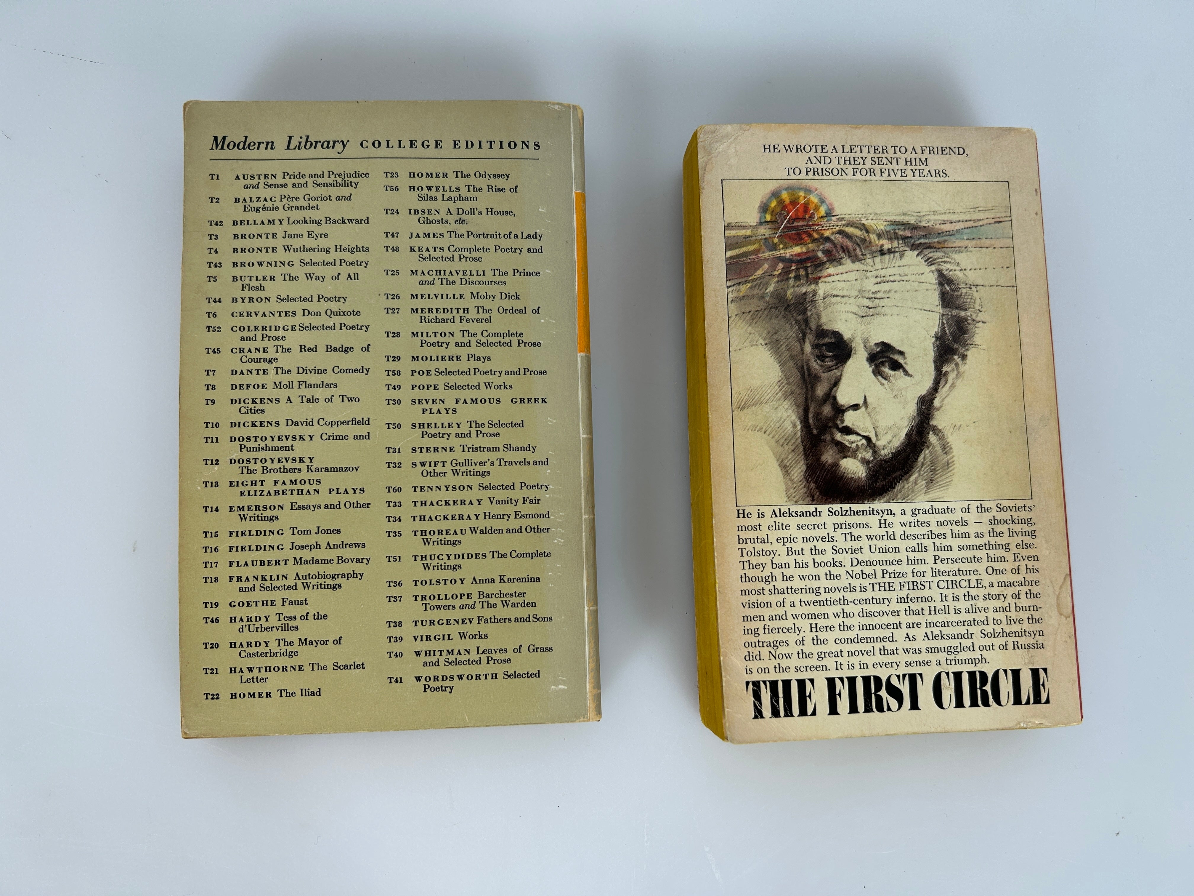 Lot of 2 Russian Classic Novels: Crime & Punishment, The 1st Circle 1960s PB