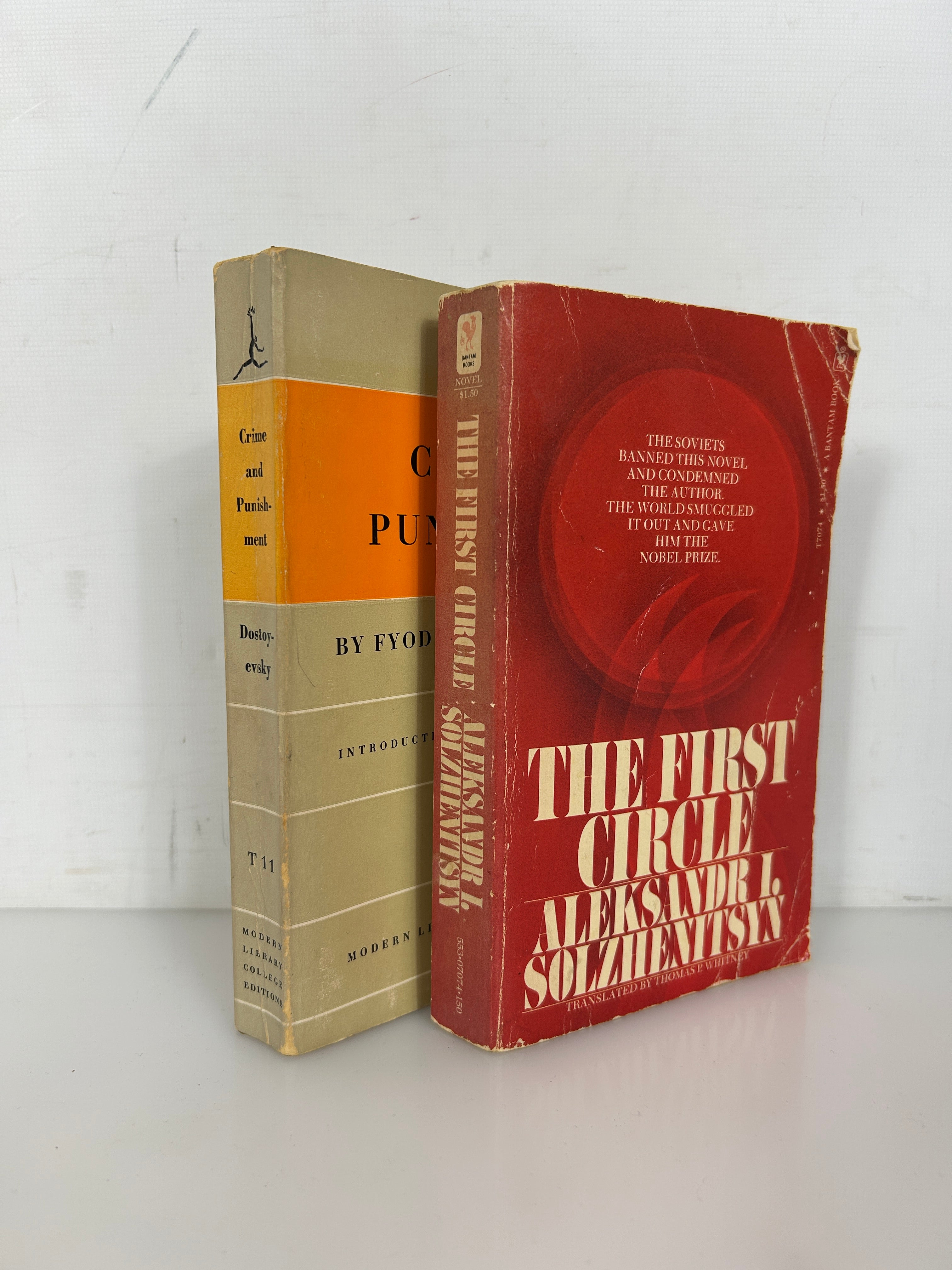 Lot of 2 Russian Classic Novels: Crime & Punishment, The 1st Circle 1960s PB