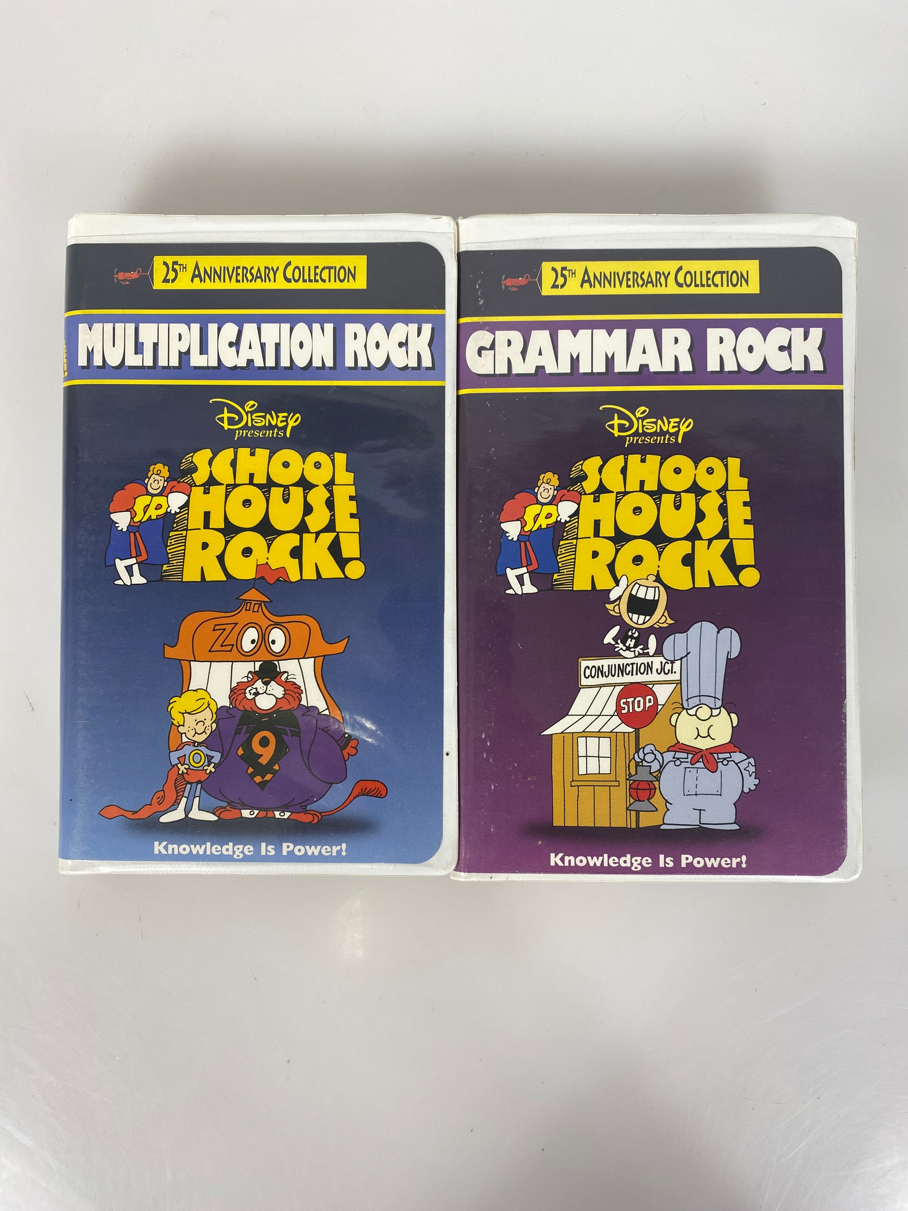 Lot of 2 Schoolhouse Rocks VHS Grammar/Multiplication clamshells
