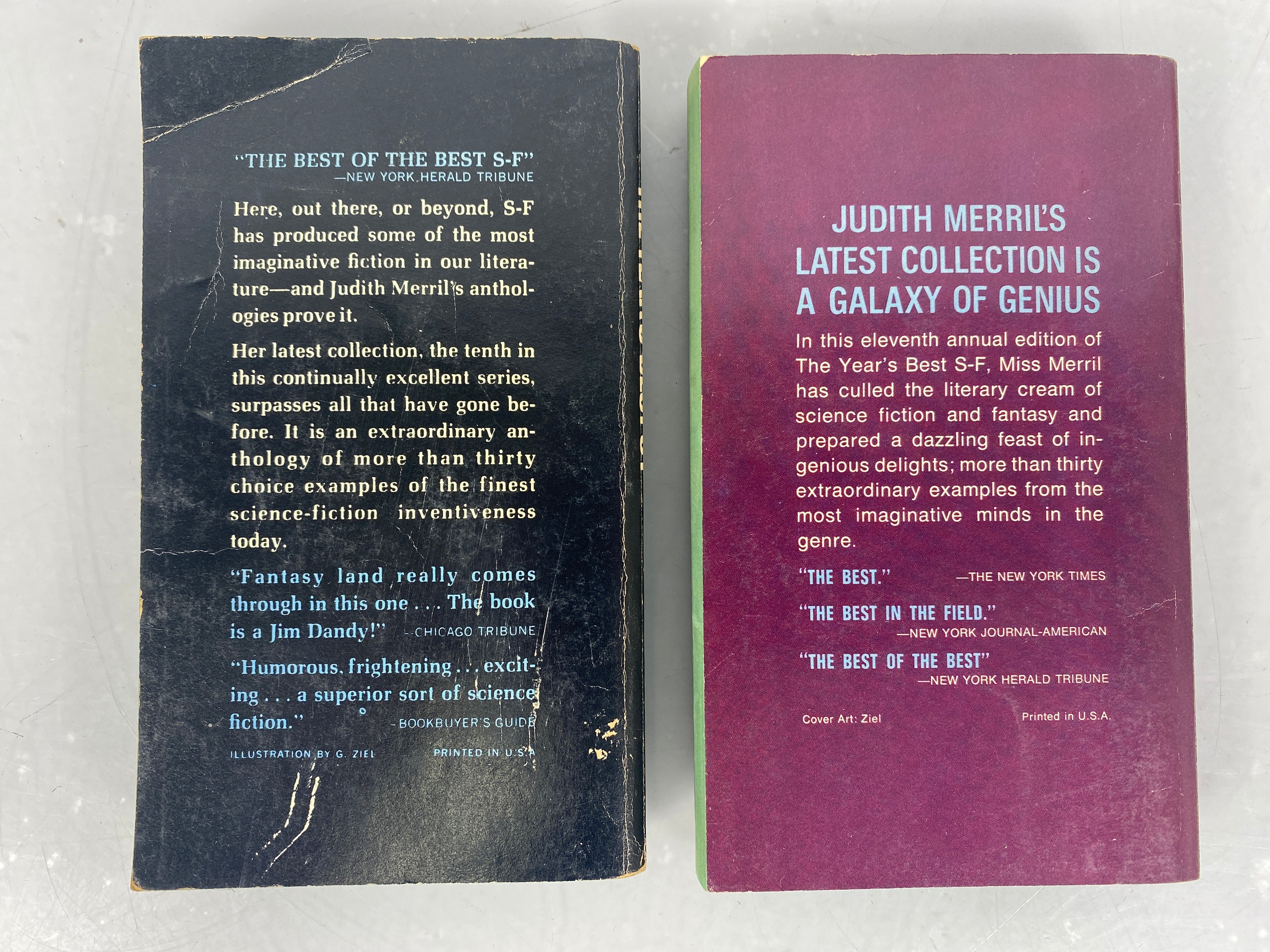 Lot of 2 Science Fiction Annual Year's Best S-F Judith Merrill 1966, 1967