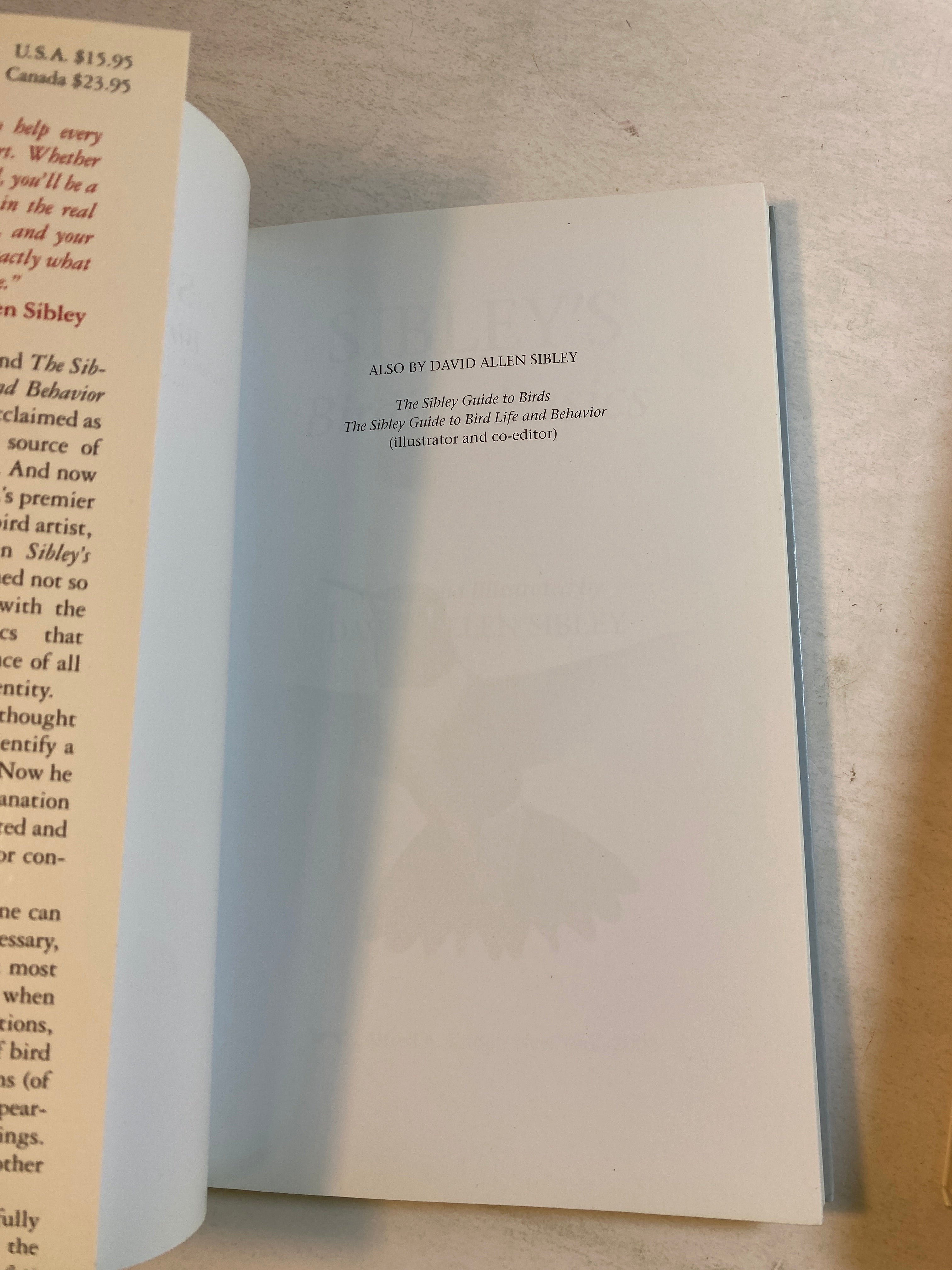Lot of 2 Sibley Birds Books 2002-2014
