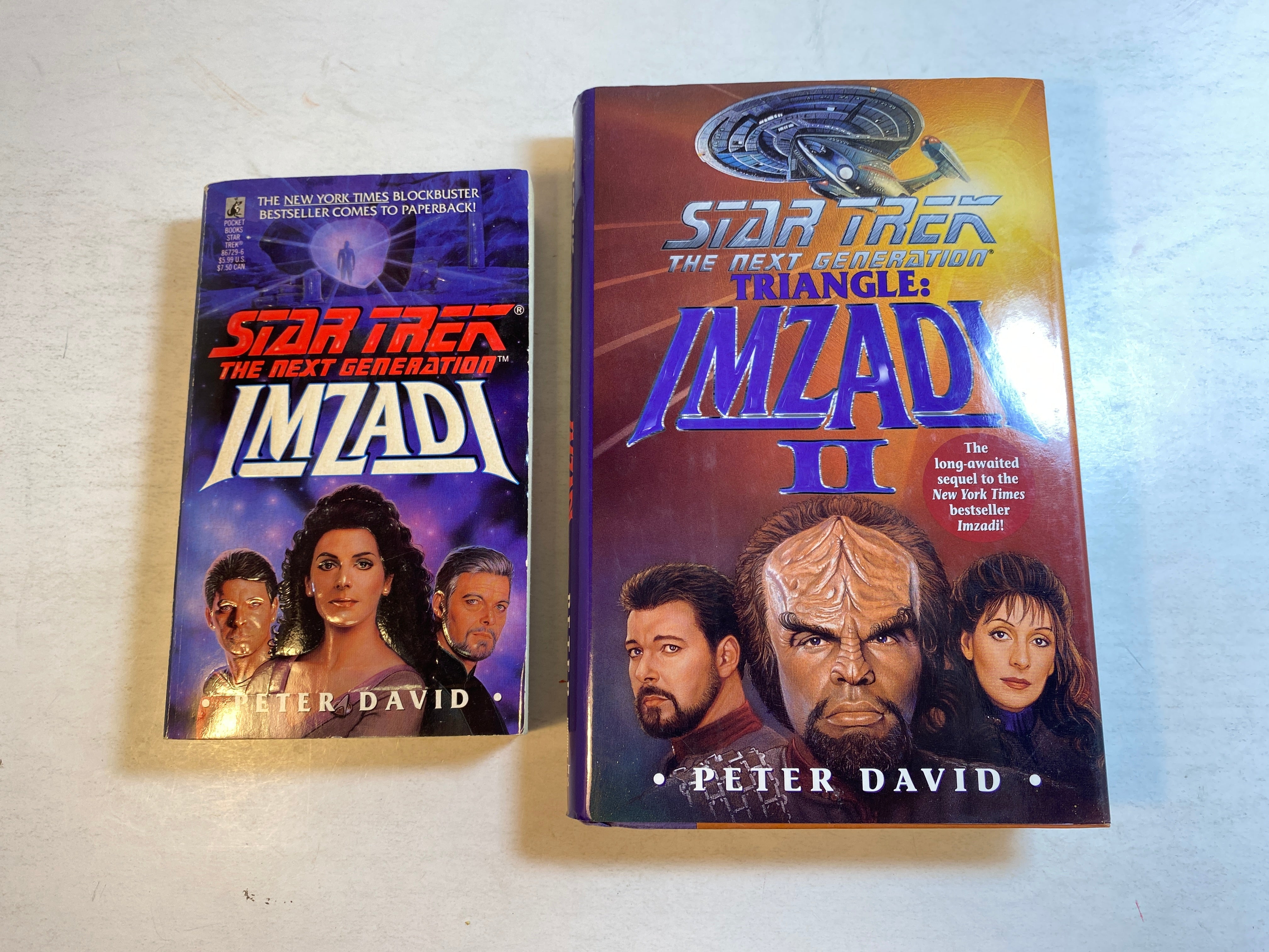 Lot of 2 Star Trek Next Generation Imzadi 1 and 2 1993-1998