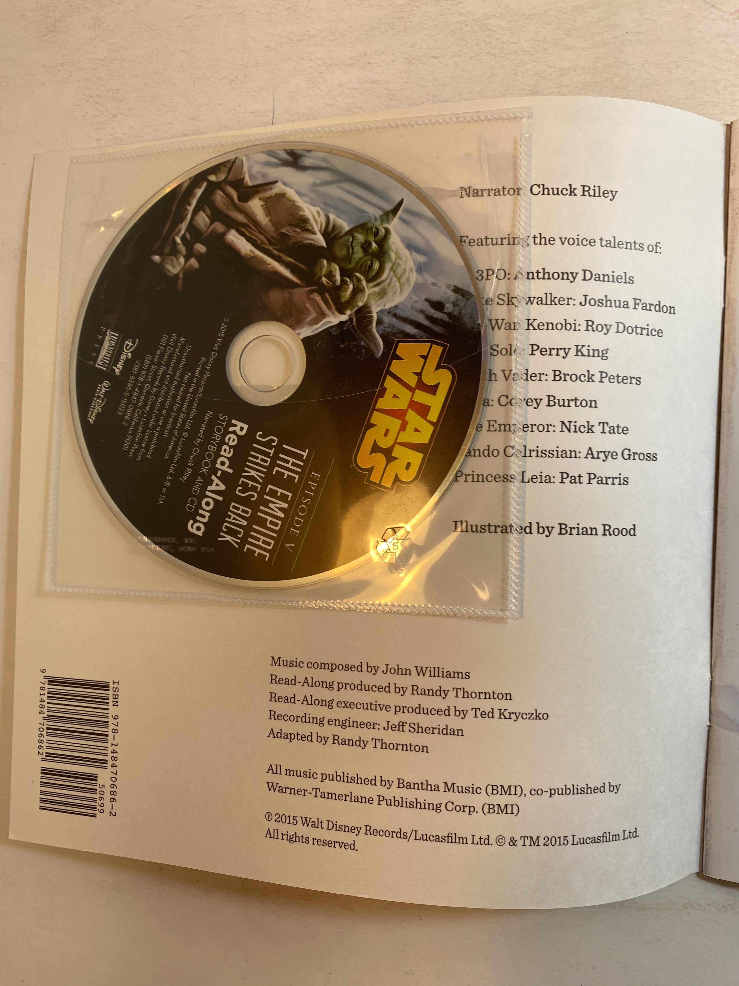 Lot of 2 Star Wars Read Along Kids Books w/ CDs 2015