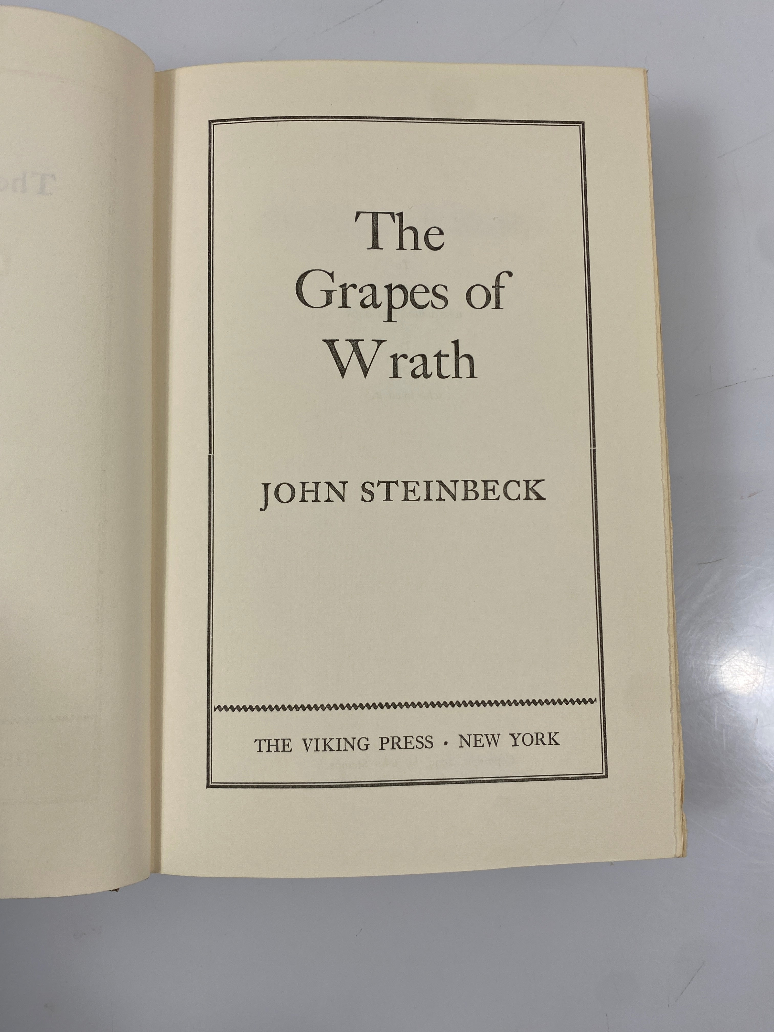 Lot of 2 Steinbeck: The Grapes of Wrath & Winter of our Discontent 1961 HC