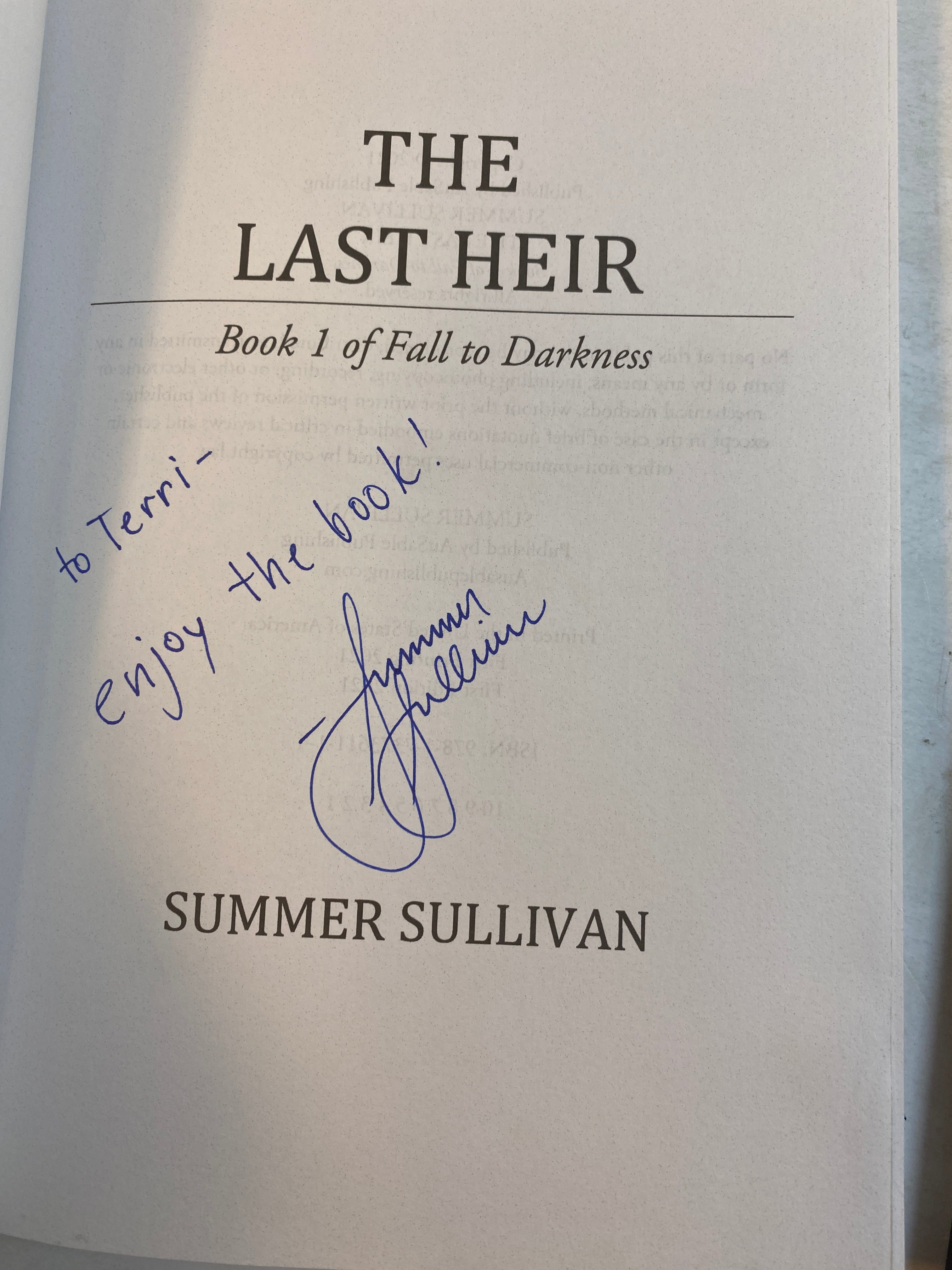 Lot of 2 Summer Sullivan Fantasy Books 2021