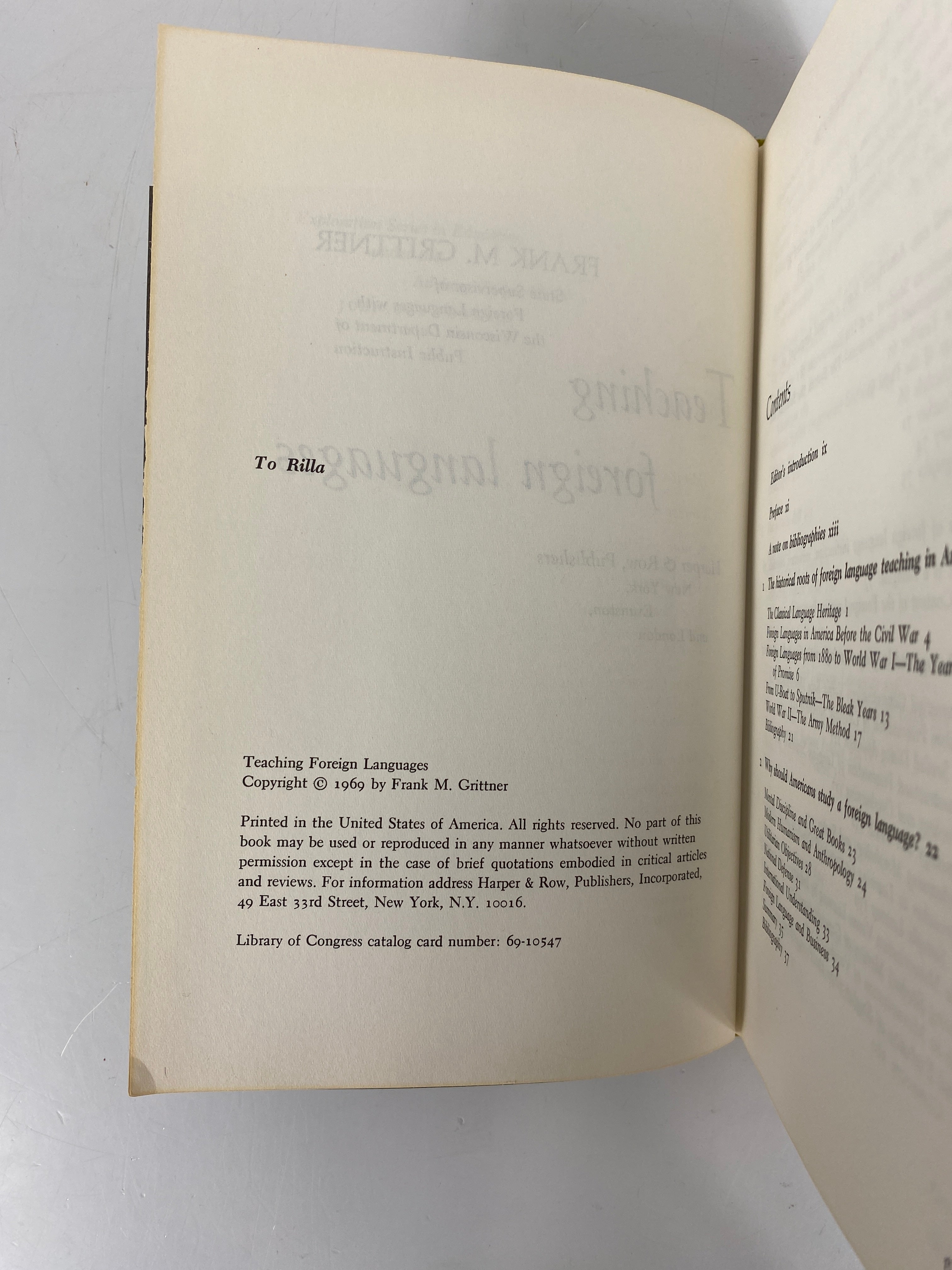 Lot of 2: Teaching Foreign Languages/Language & Language Learning 1964-69 HC
